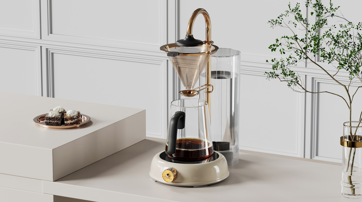 industrial design，Coffee machine，Make coffee by hand，product design，home aesthetics，