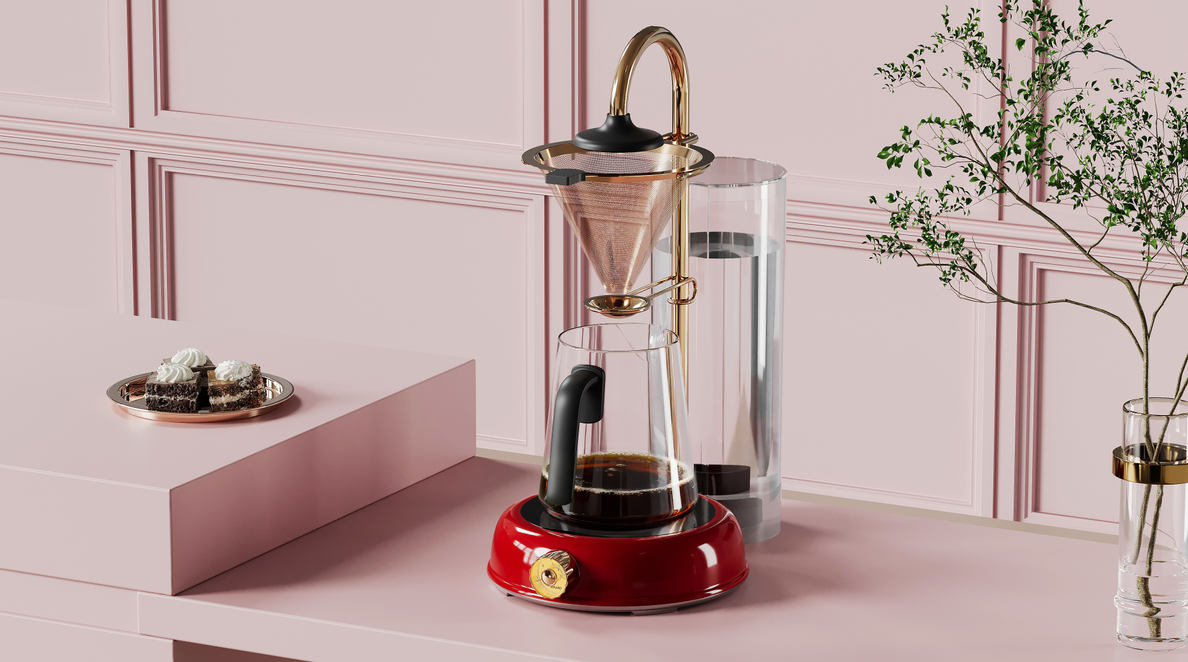 industrial design，Coffee machine，Make coffee by hand，product design，home aesthetics，