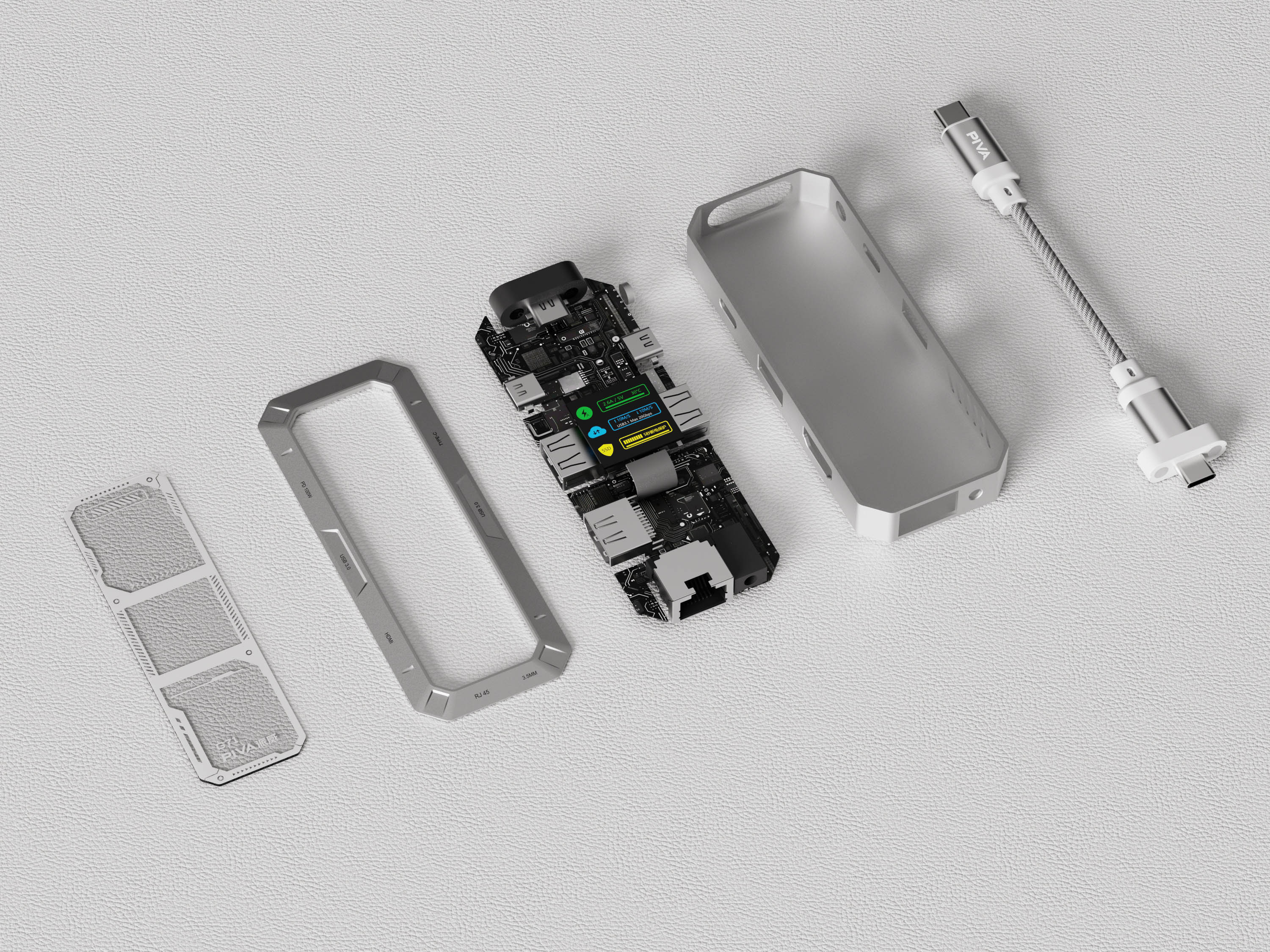Docking station，hub，Adapter，aluminium alloy，PIVA，Paiwei，