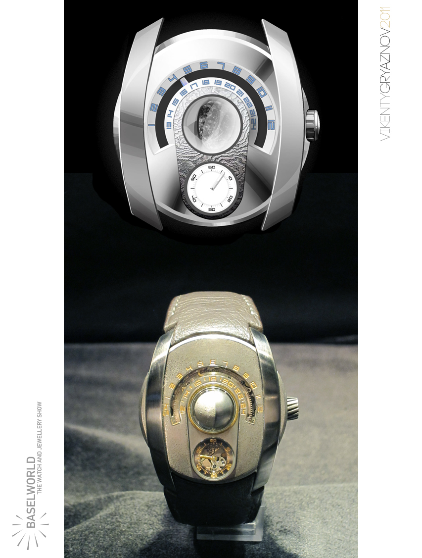Wrist watch，Lunokhod，Moon，sketch，Wristwatch，