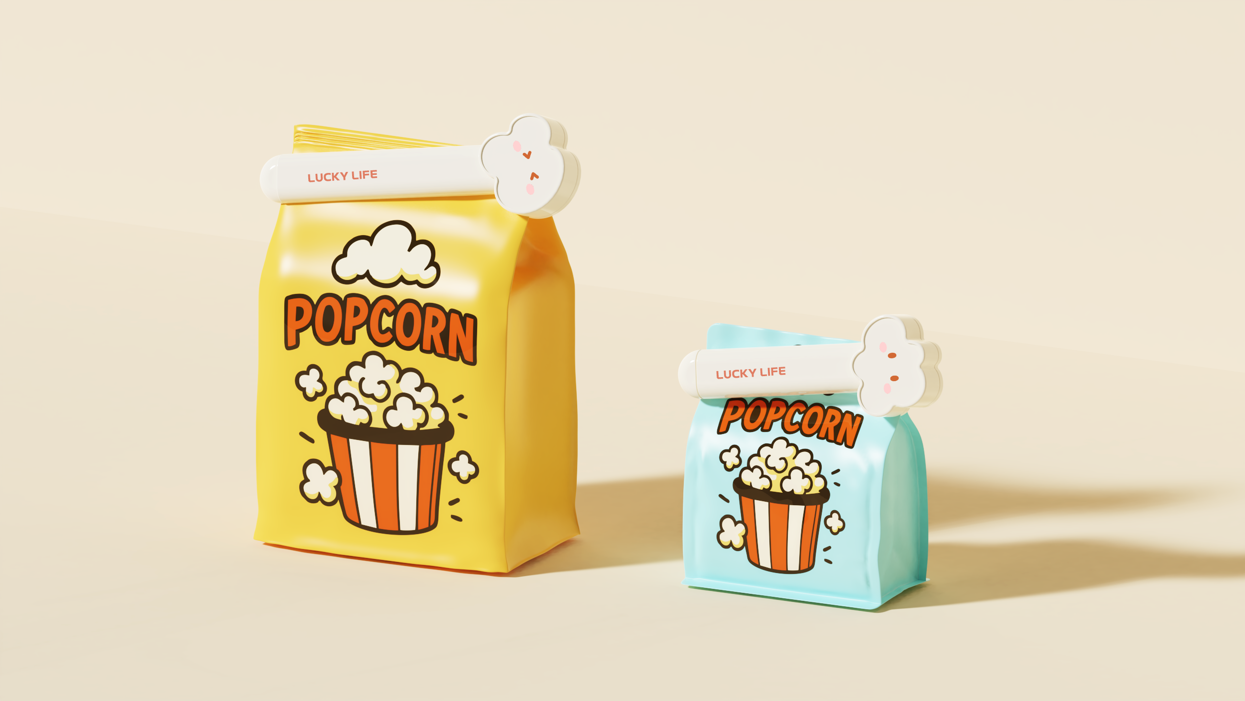 Sealing clip，popcorn，lovely，Cute fun，originality，Fried Shrimp，