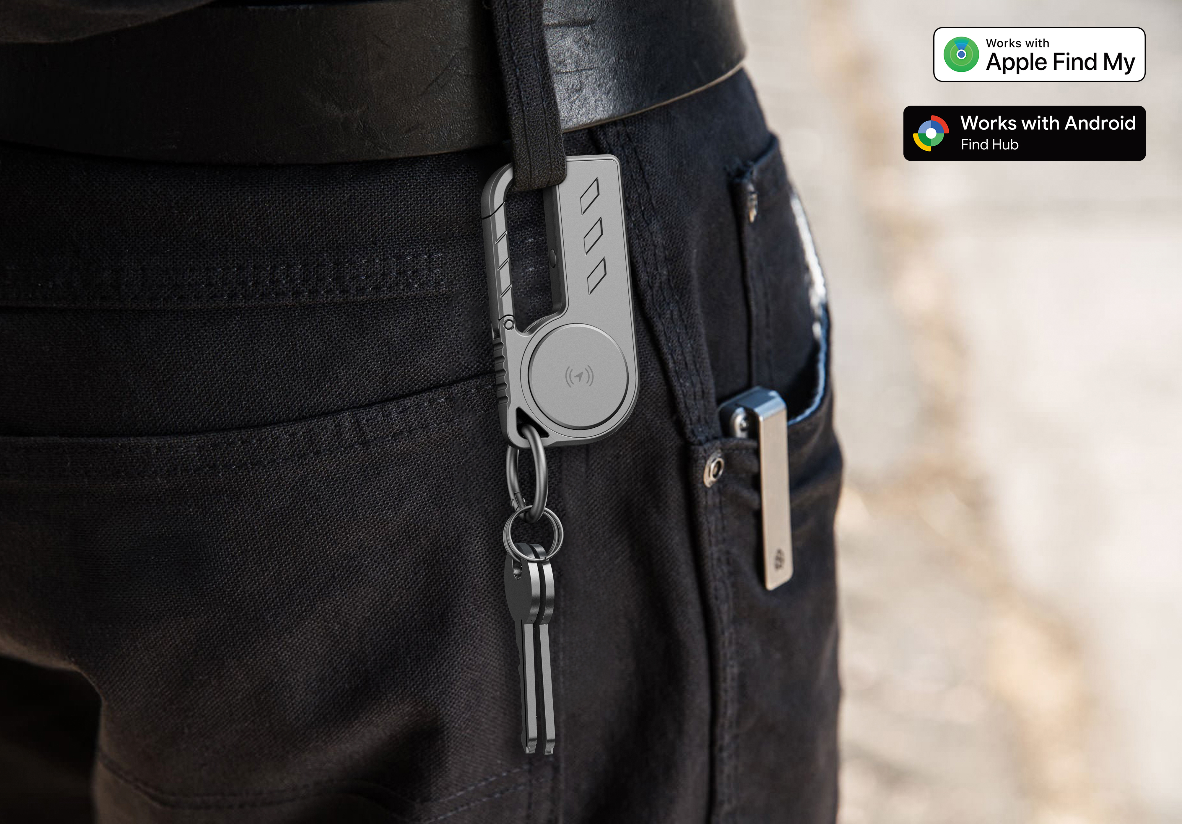 Find My keychain flashlight with tracking locator，