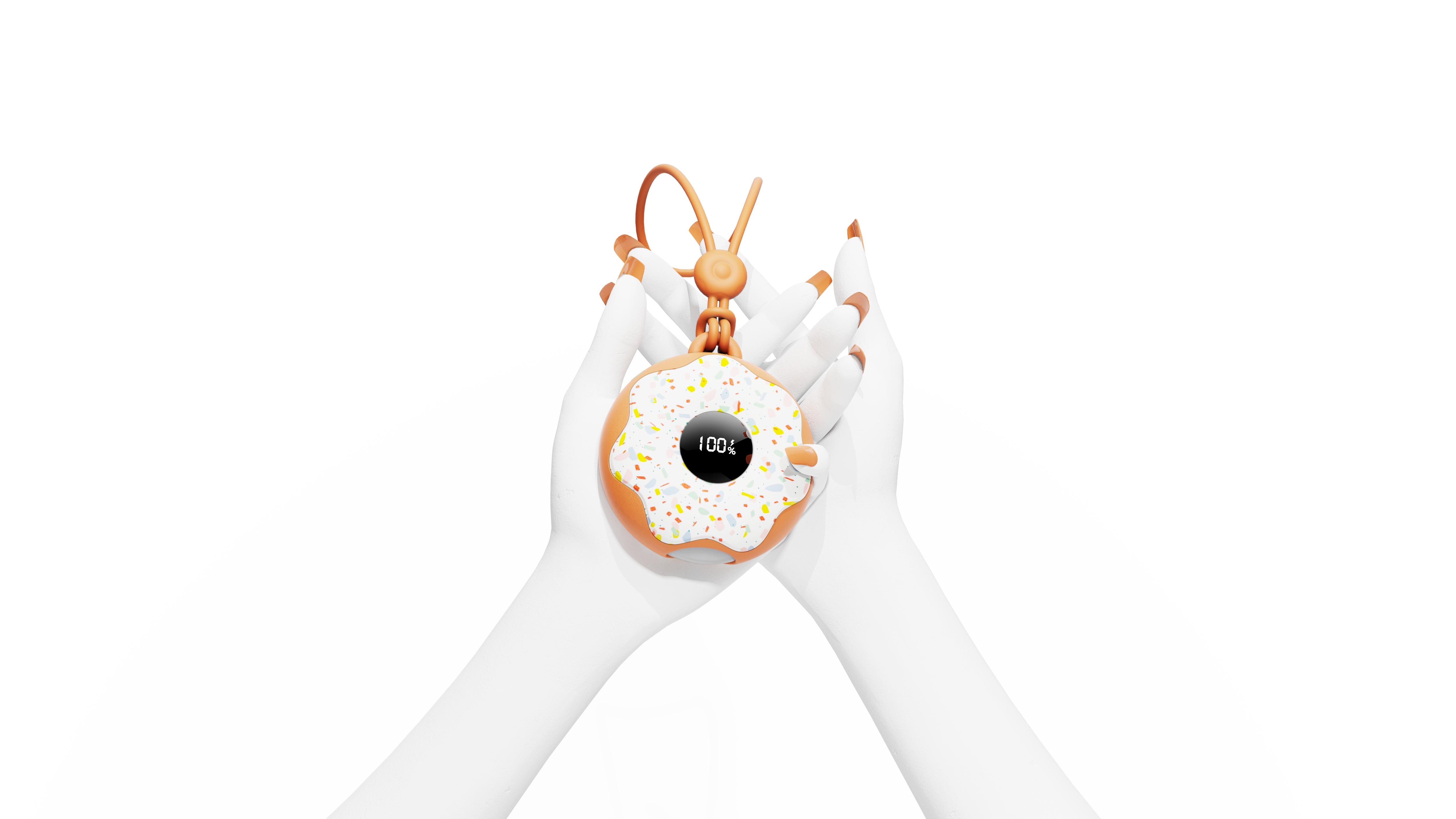 Hand warmer，small home appliances，winter，product design，doughnut，Render，Night light，