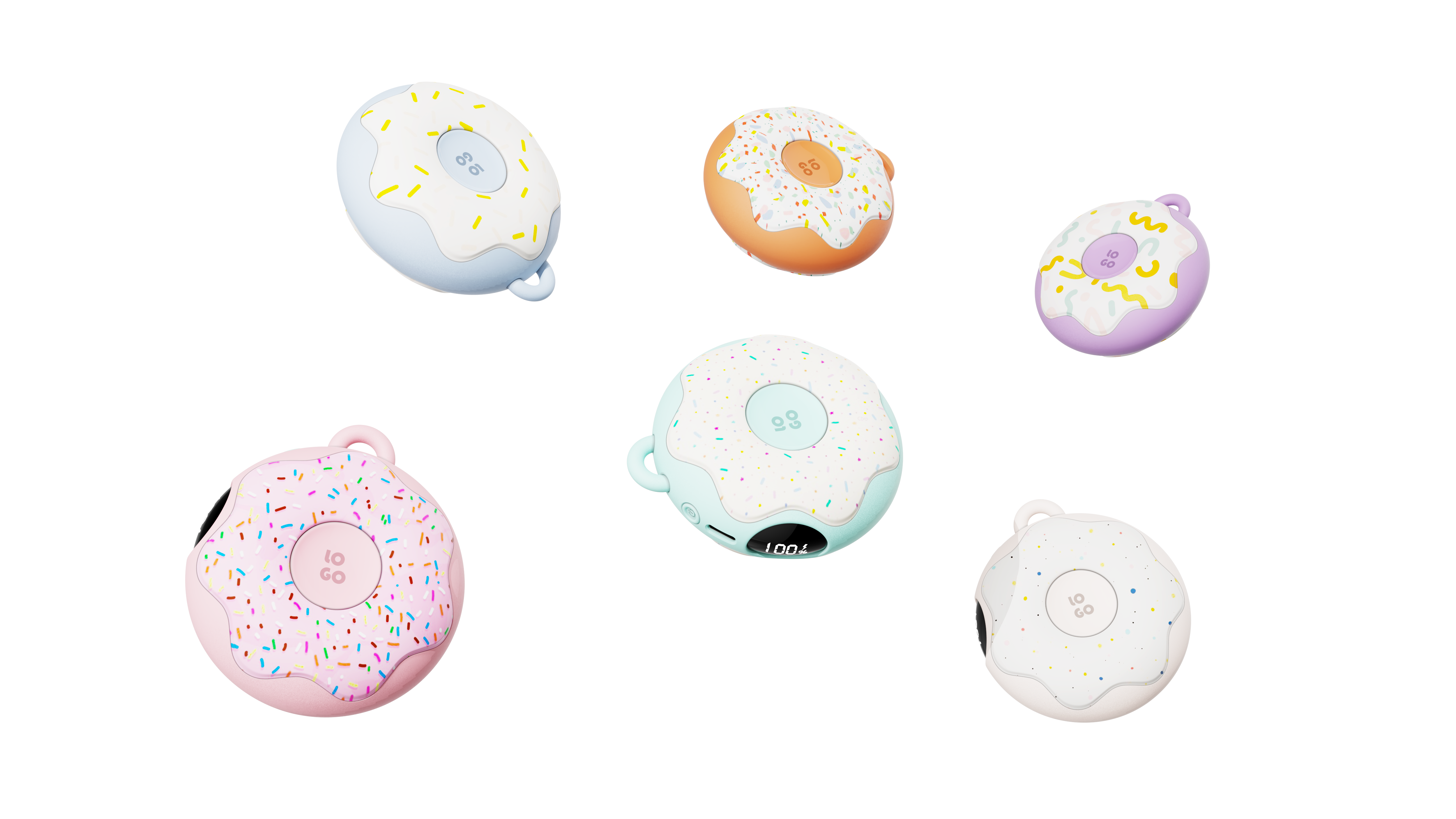 Hand warmer，small home appliances，winter，product design，doughnut，Render，Night light，