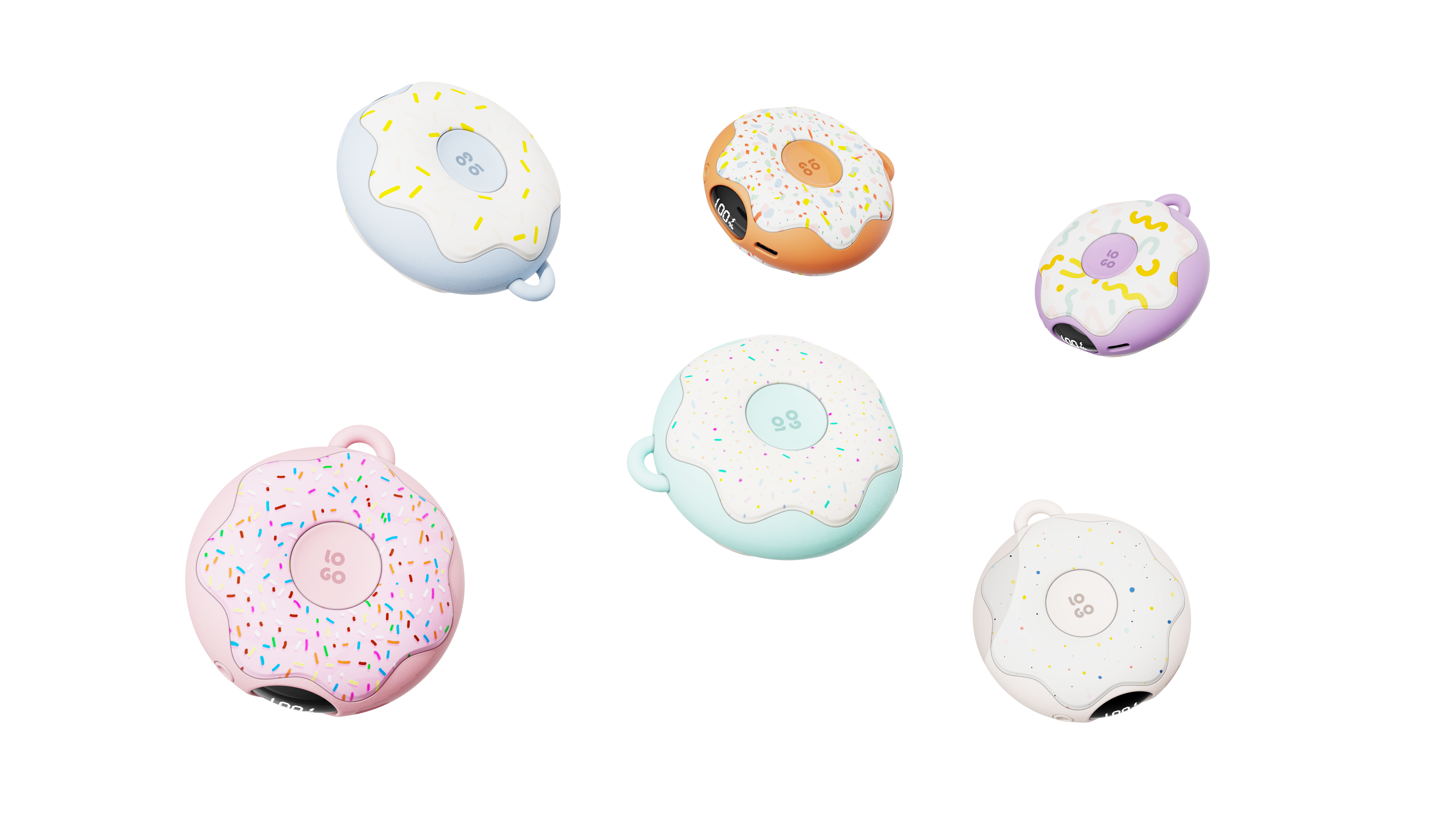 Hand warmer，small home appliances，winter，product design，doughnut，Render，Night light，