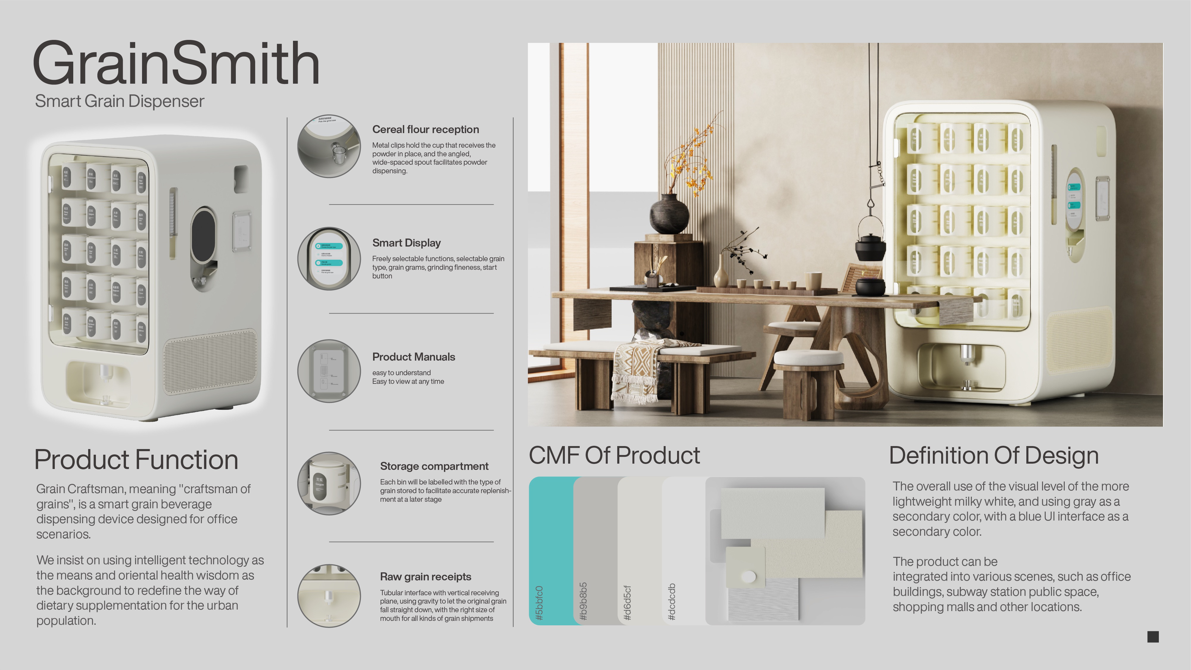 product design，industrial design，sample reels，Cereals，health preservation，office，