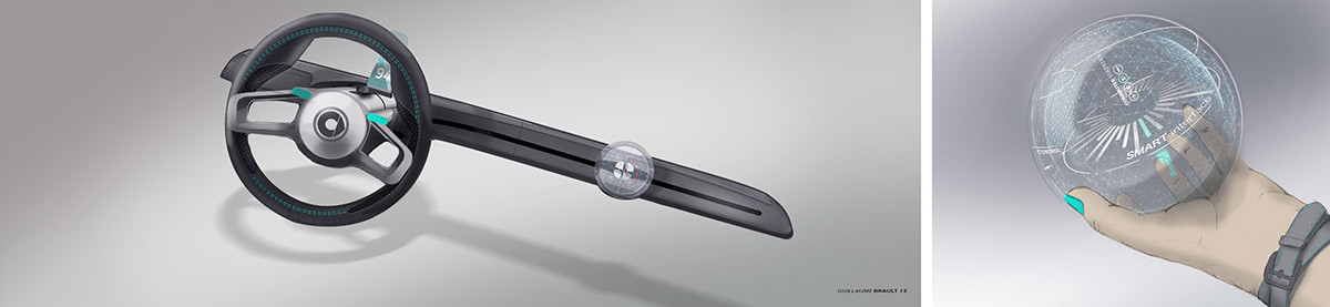 Automobile design，conceptual design，Benz，smart，Hand drawn，