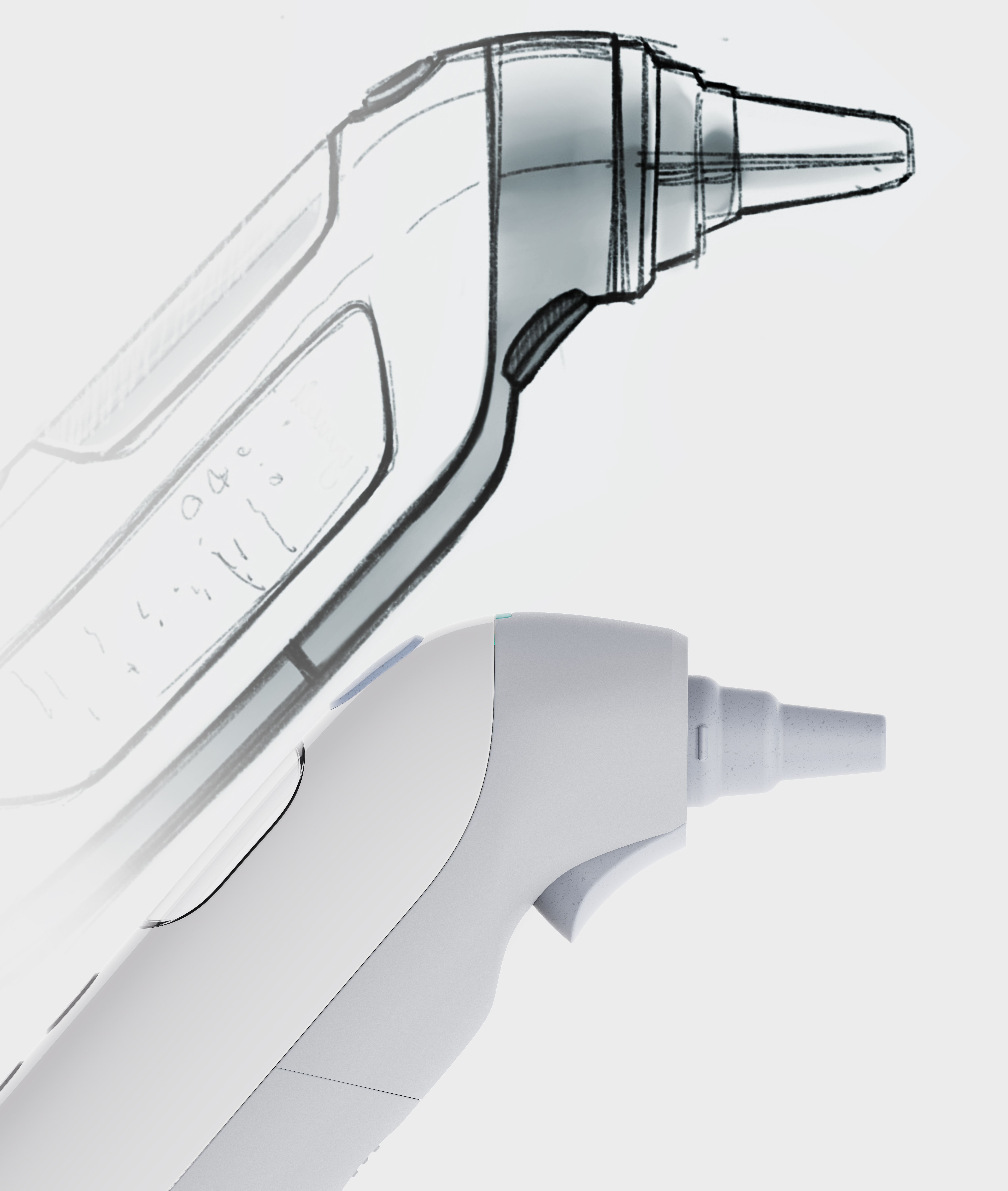temperature，ear temperature，Ear temperature gun，industrial design，medical care，