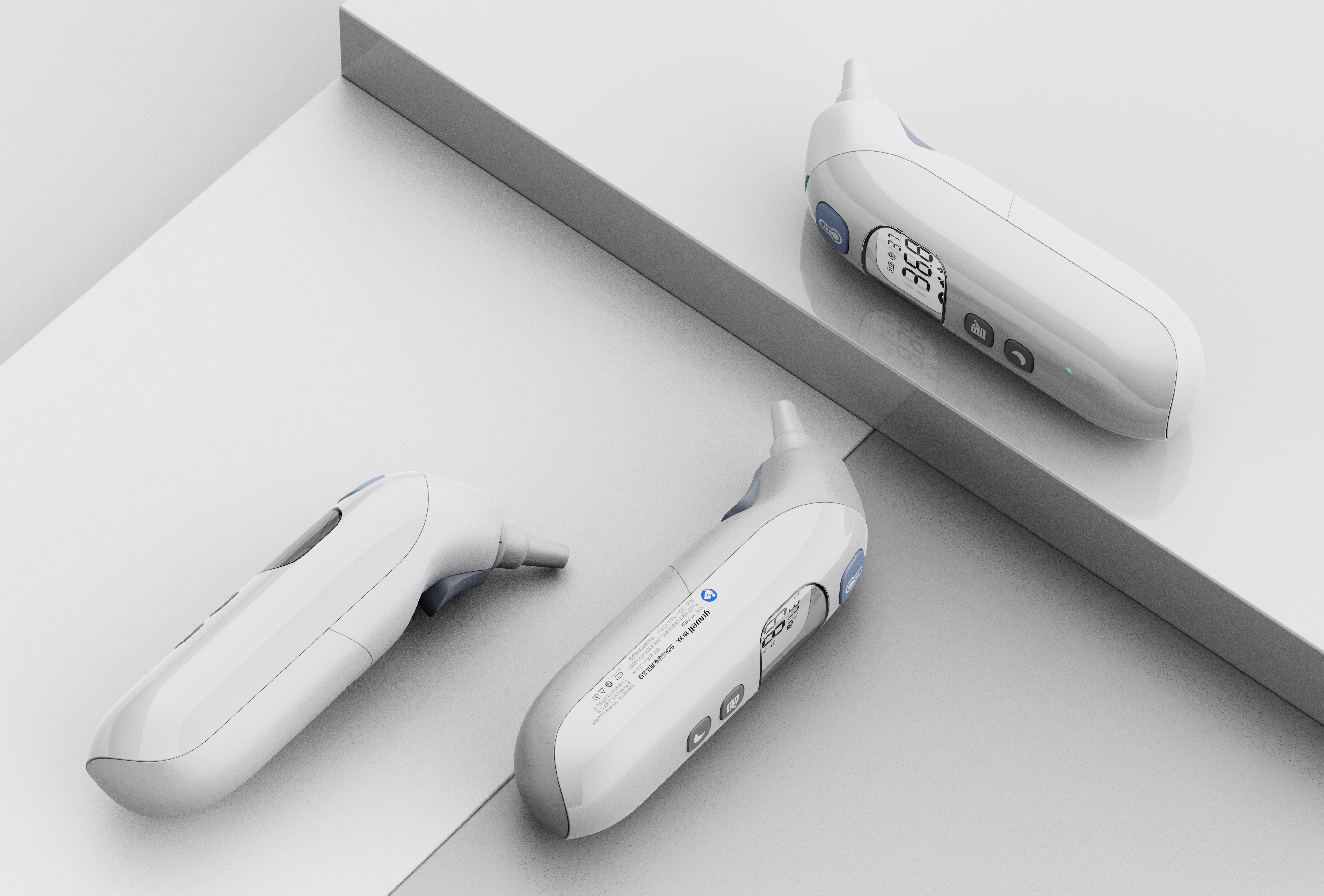 temperature，ear temperature，Ear temperature gun，industrial design，medical care，