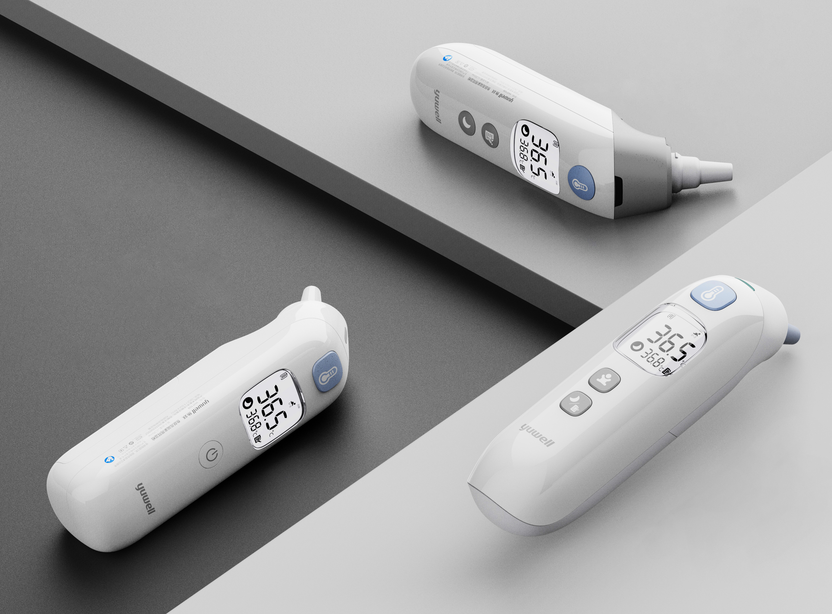 temperature，ear temperature，Ear temperature gun，industrial design，medical care，