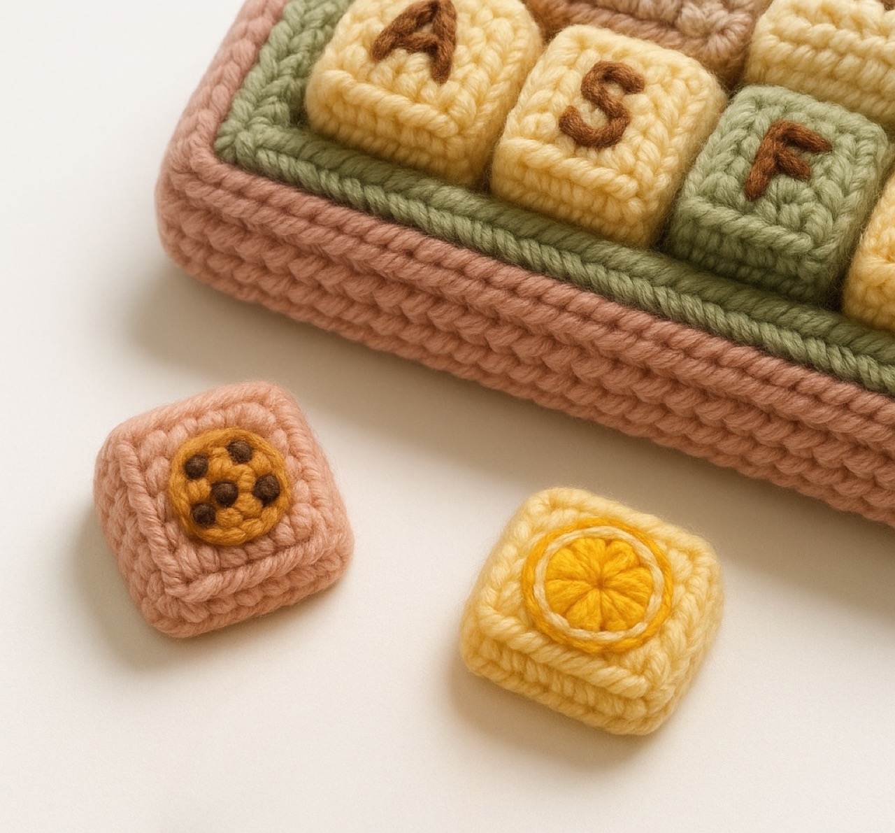 Knitted key cap，ASMR，Mechanical keyboard，Soft touch，