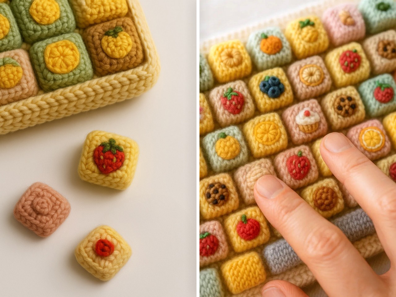 Knitted key cap，ASMR，Mechanical keyboard，Soft touch，