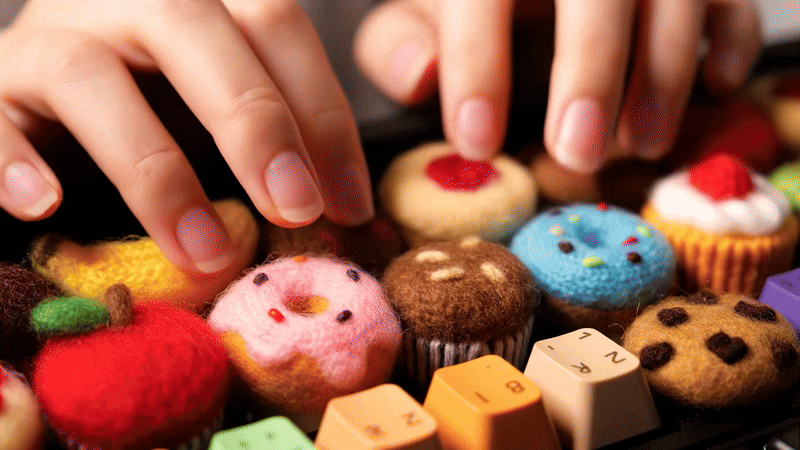 Knitted key cap，ASMR，Mechanical keyboard，Soft touch，