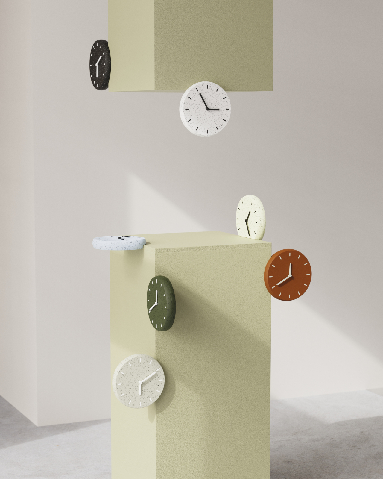 Corner clock，Clock，Corner Design，Home Furnishing decoration，