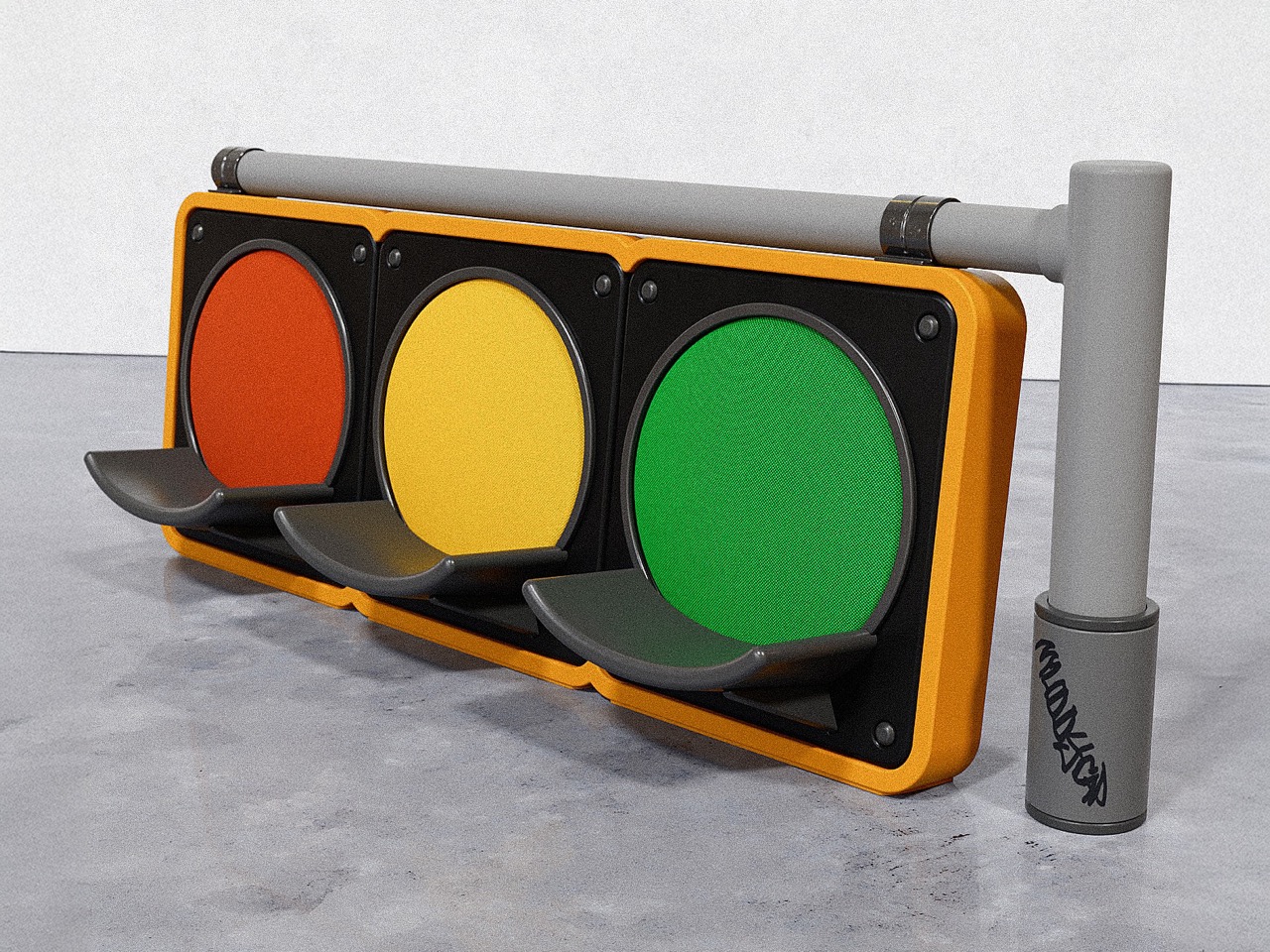 Traffic Light Bench，furniture，chair，originality，