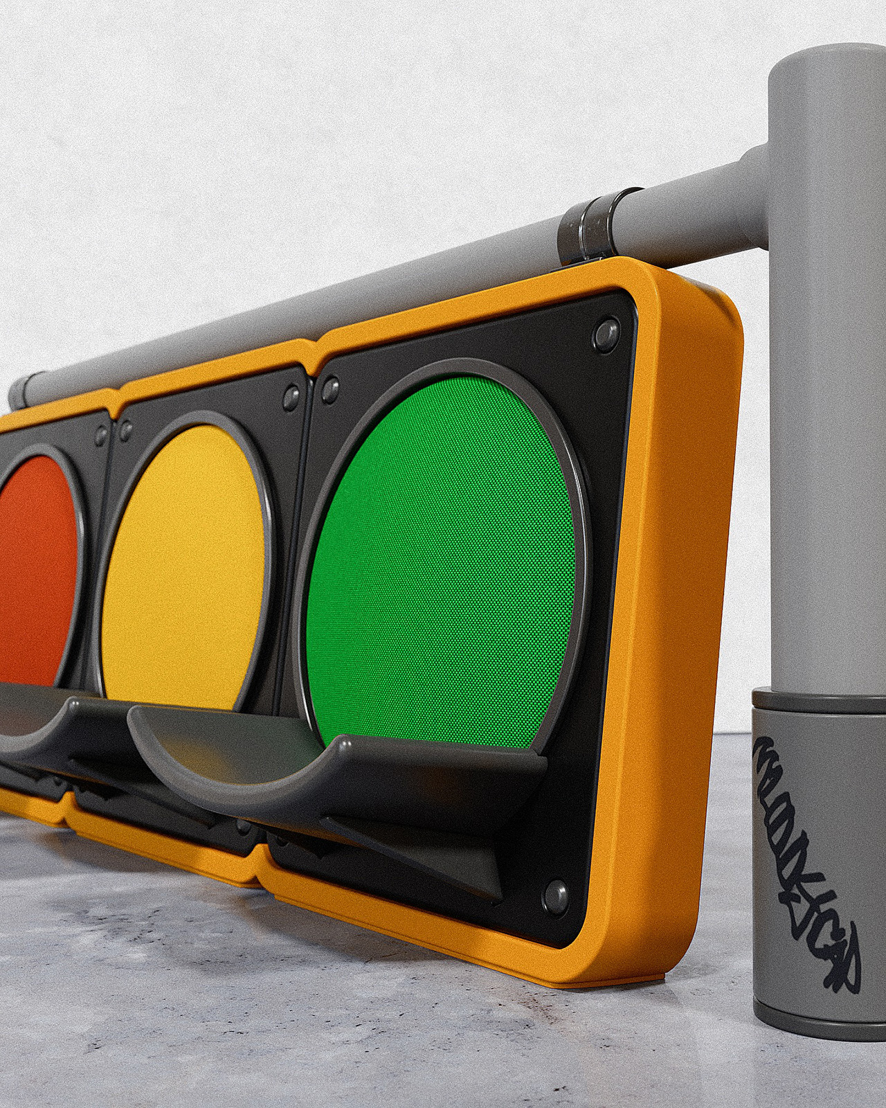 Traffic Light Bench，furniture，chair，originality，