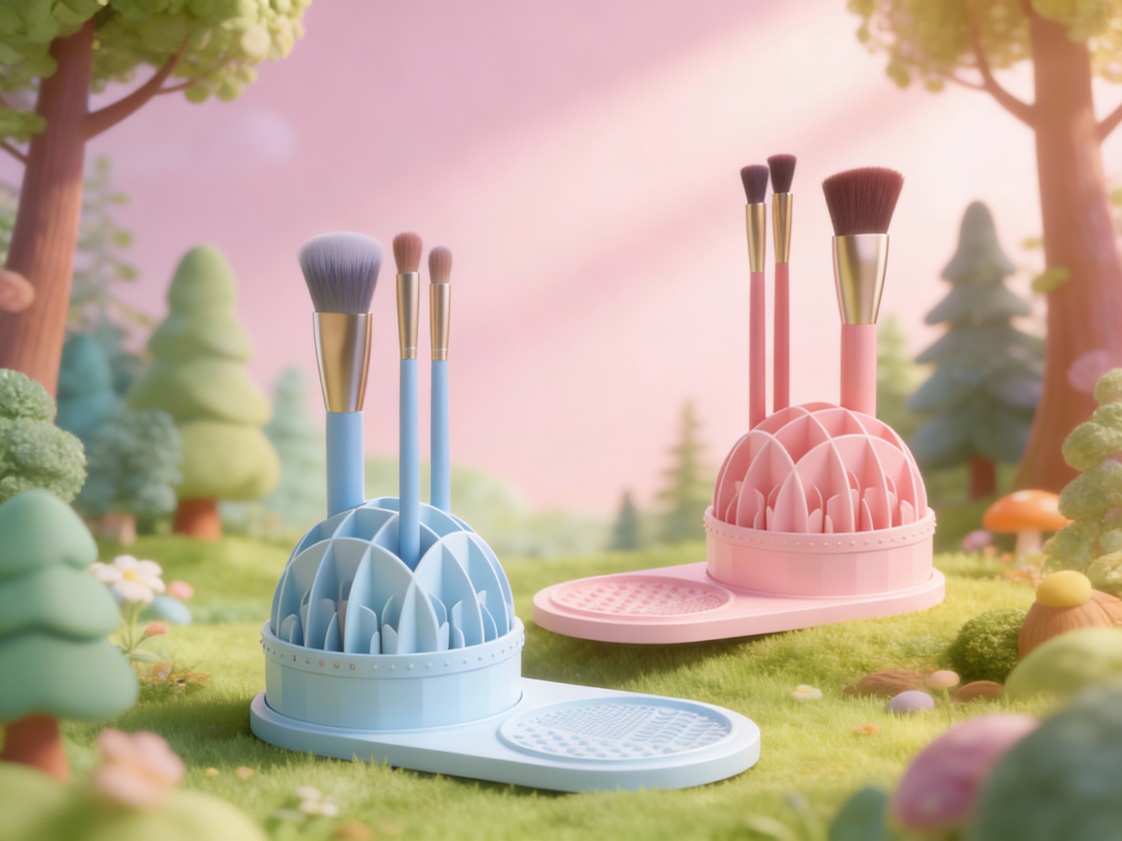 Cosmetic brush storage，Makeup brush cleaning tool，Makeup Egg Cleaning Brush，Silicone cosmetic storage box，Silicone storage，