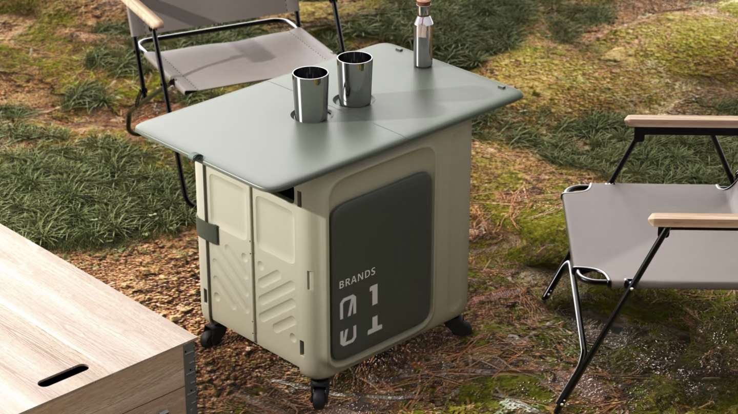 Outdoor camping, camper van, trolley case, folding trolley case，