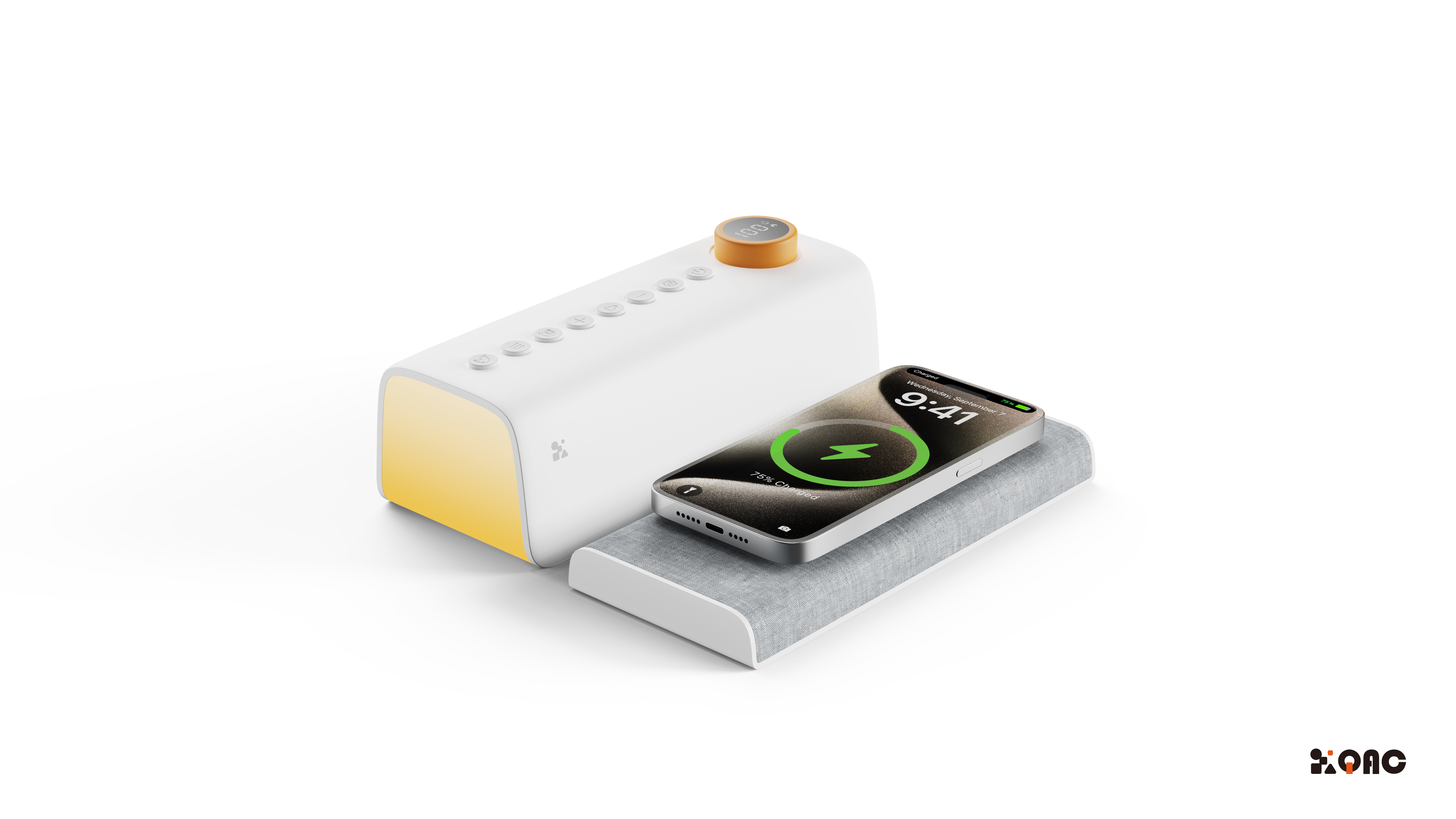 Wireless charging white noise sound, emotional care design，