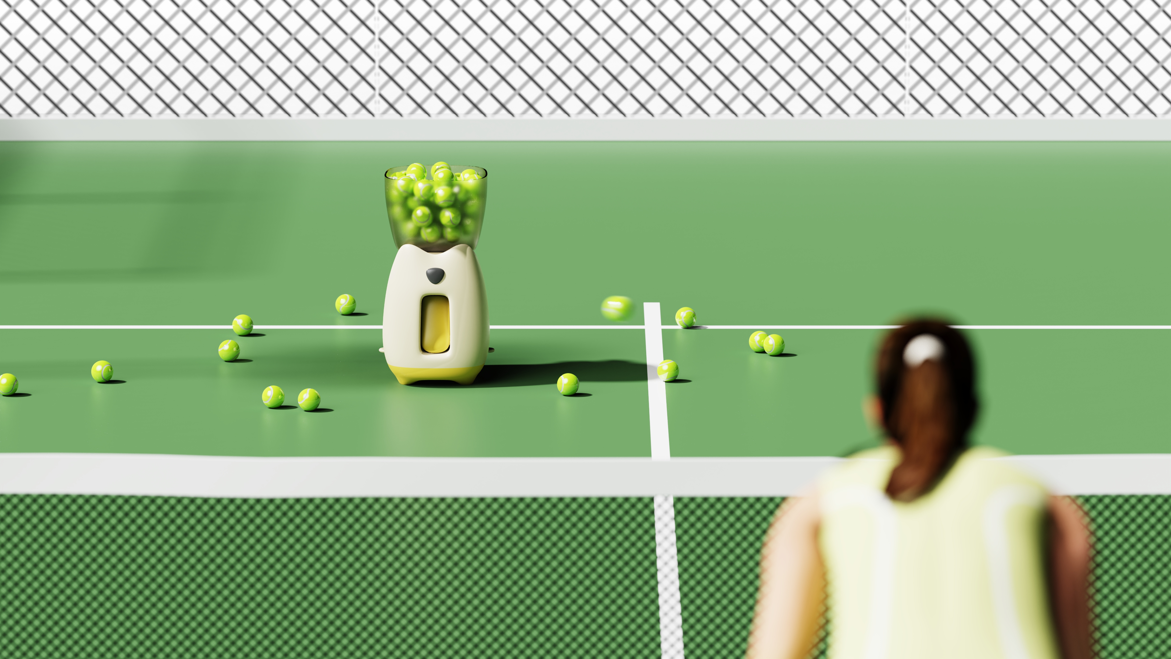 Tennis，lovely，Kitty，Tennis launcher，Serve，Service machine，