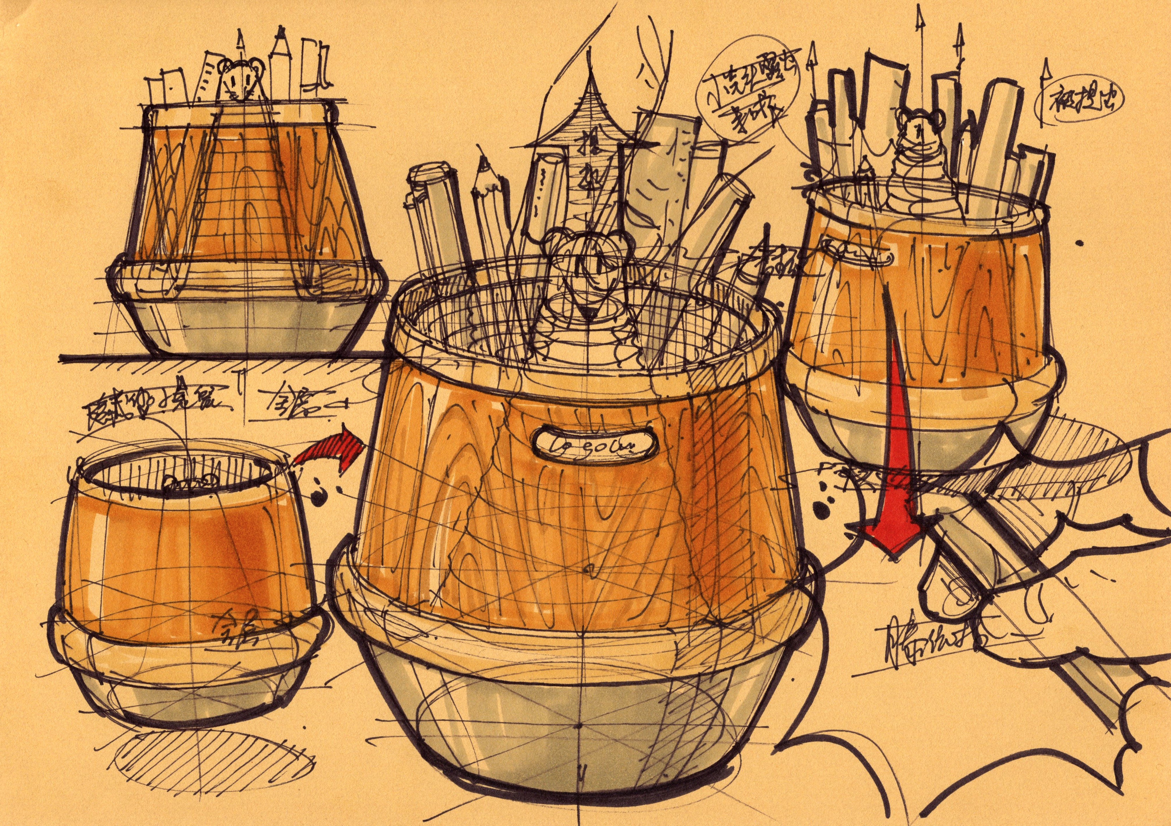 Hand drawn product design，industrial design hand-painted，Postgraduate entrance examination for industrial design，Product design postgraduate entrance examination，Designer's hand-painted book，Dream-chasing Design Postgraduate Entrance Examination，