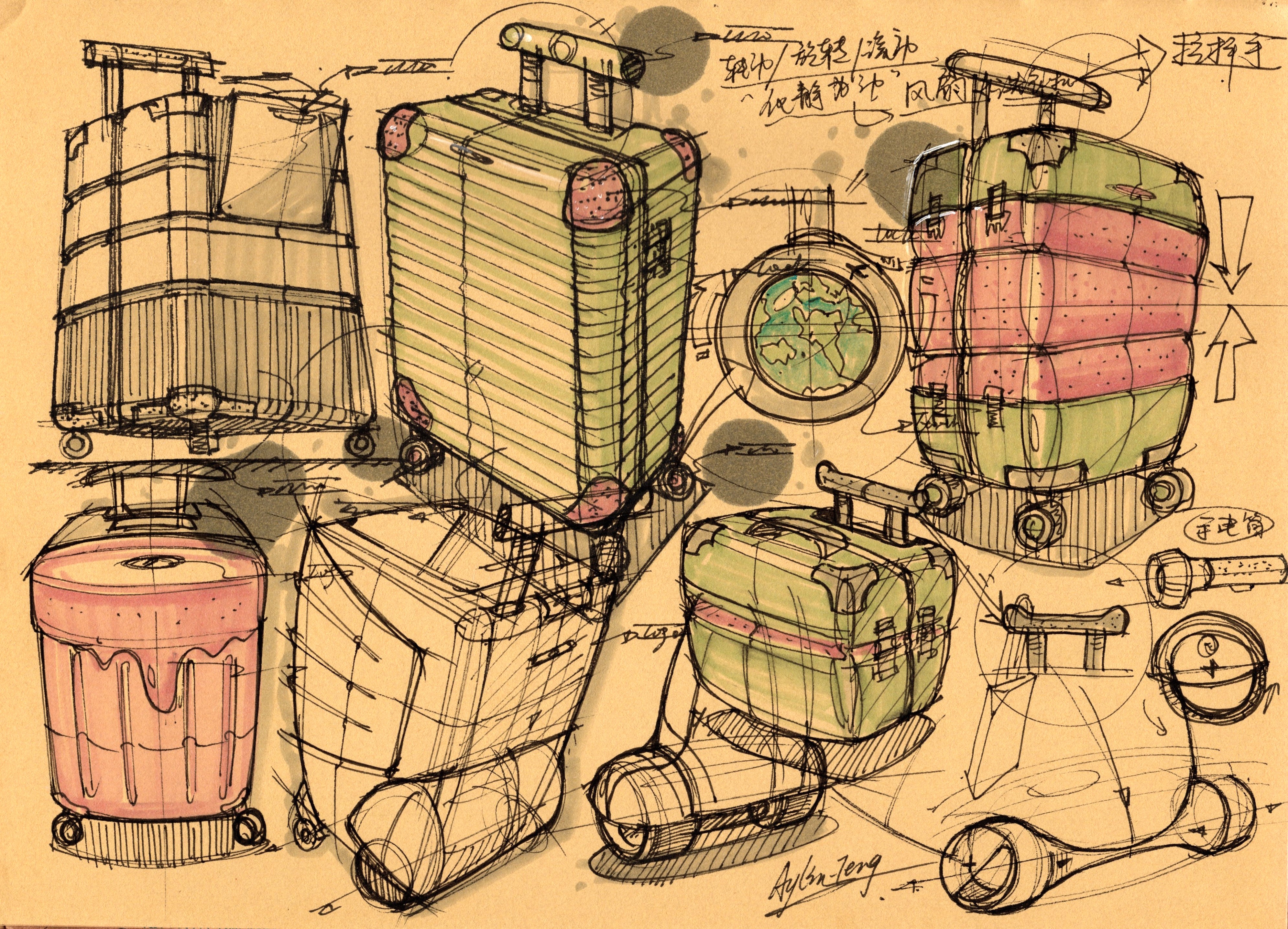 Hand drawn product design，industrial design hand-painted，Postgraduate entrance examination for industrial design，Product design postgraduate entrance examination，Designer's hand-painted book，Dream-chasing Design Postgraduate Entrance Examination，