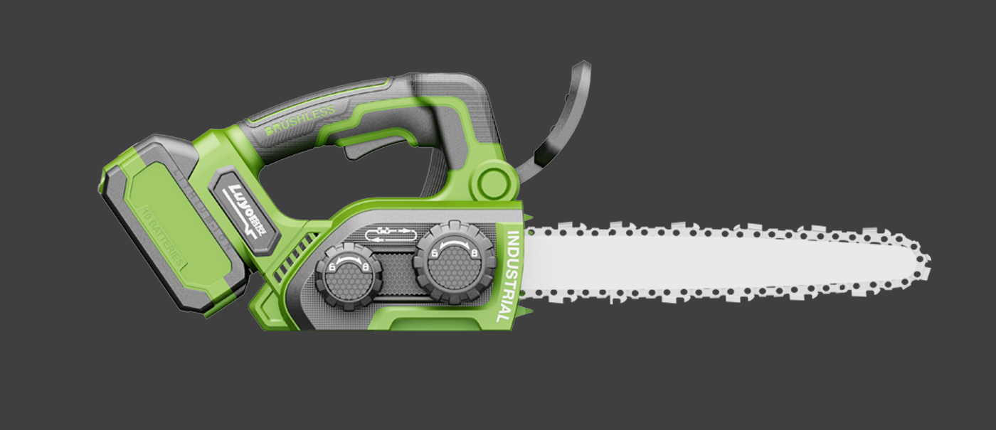 lithium electric chain saw，Appearance design，Structural design，Put into operation，