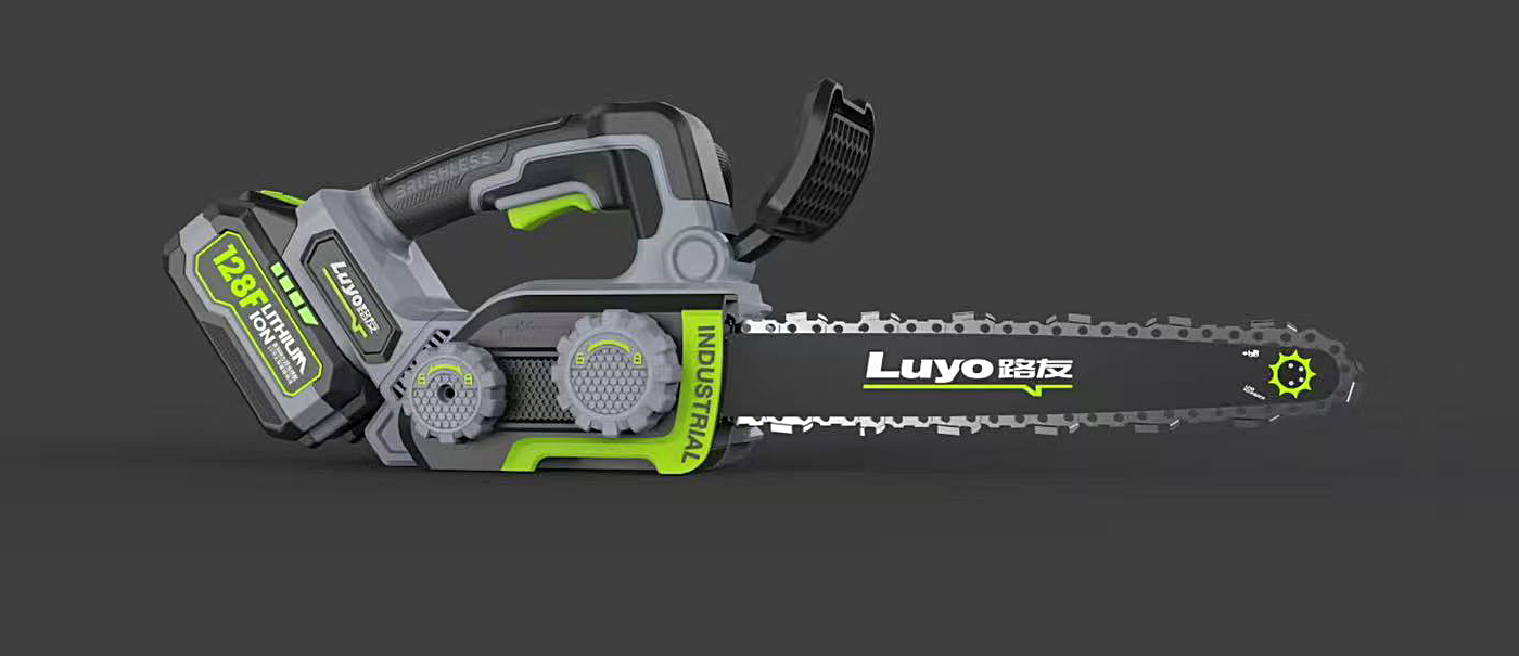 lithium electric chain saw，Appearance design，Structural design，Put into operation，