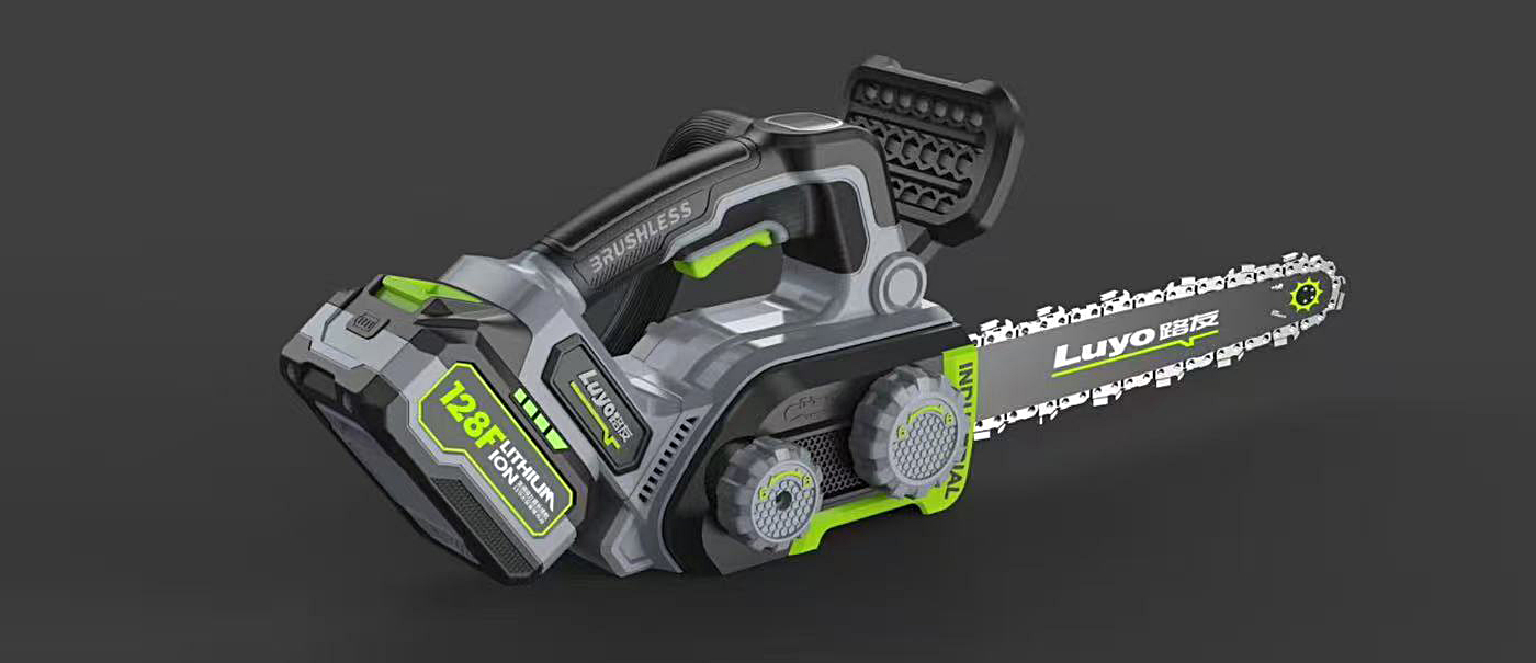 lithium electric chain saw，Appearance design，Structural design，Put into operation，