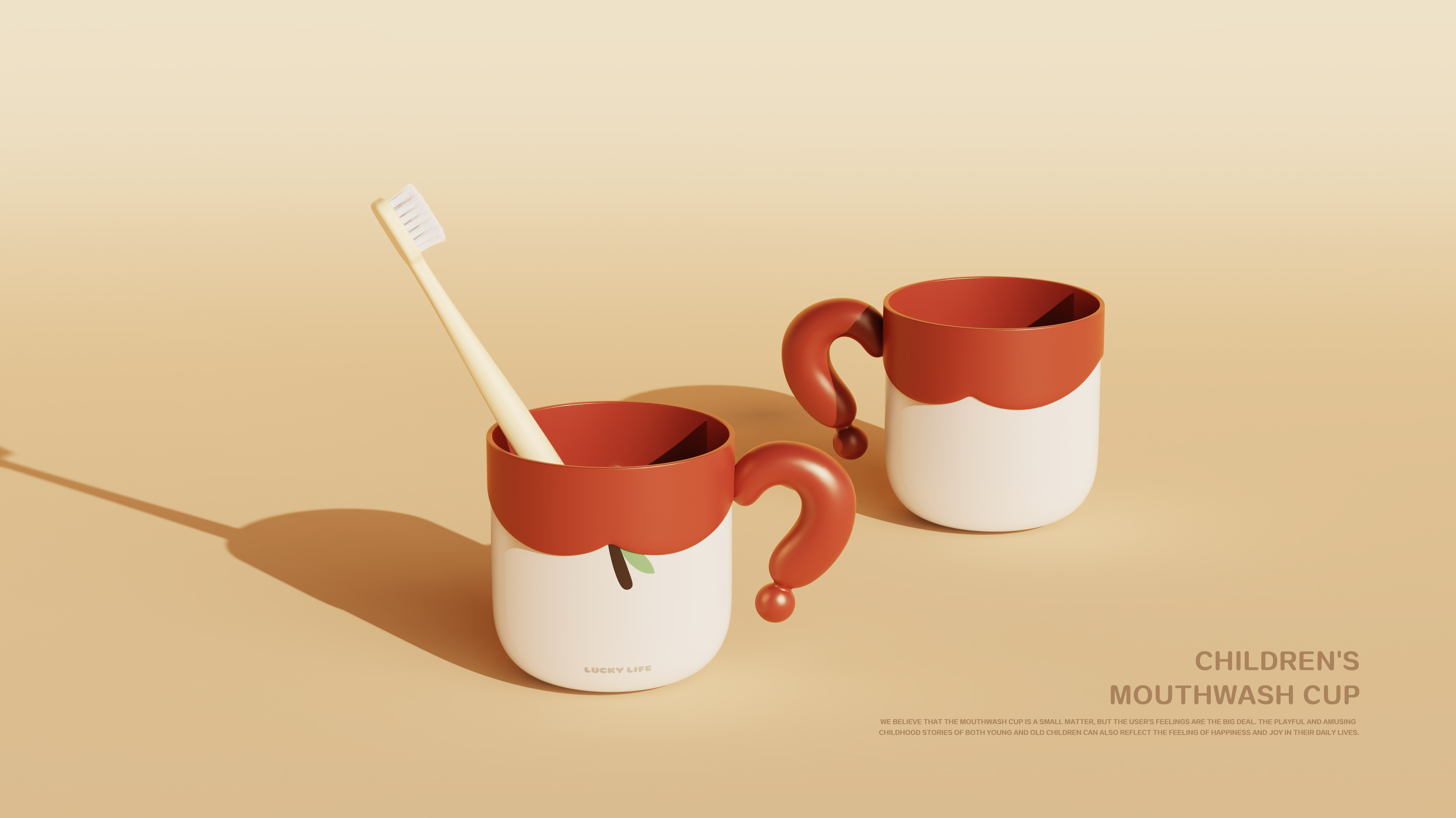 Gargle cup，A lot of question marks，Children's products，dopamine，wash supplies，