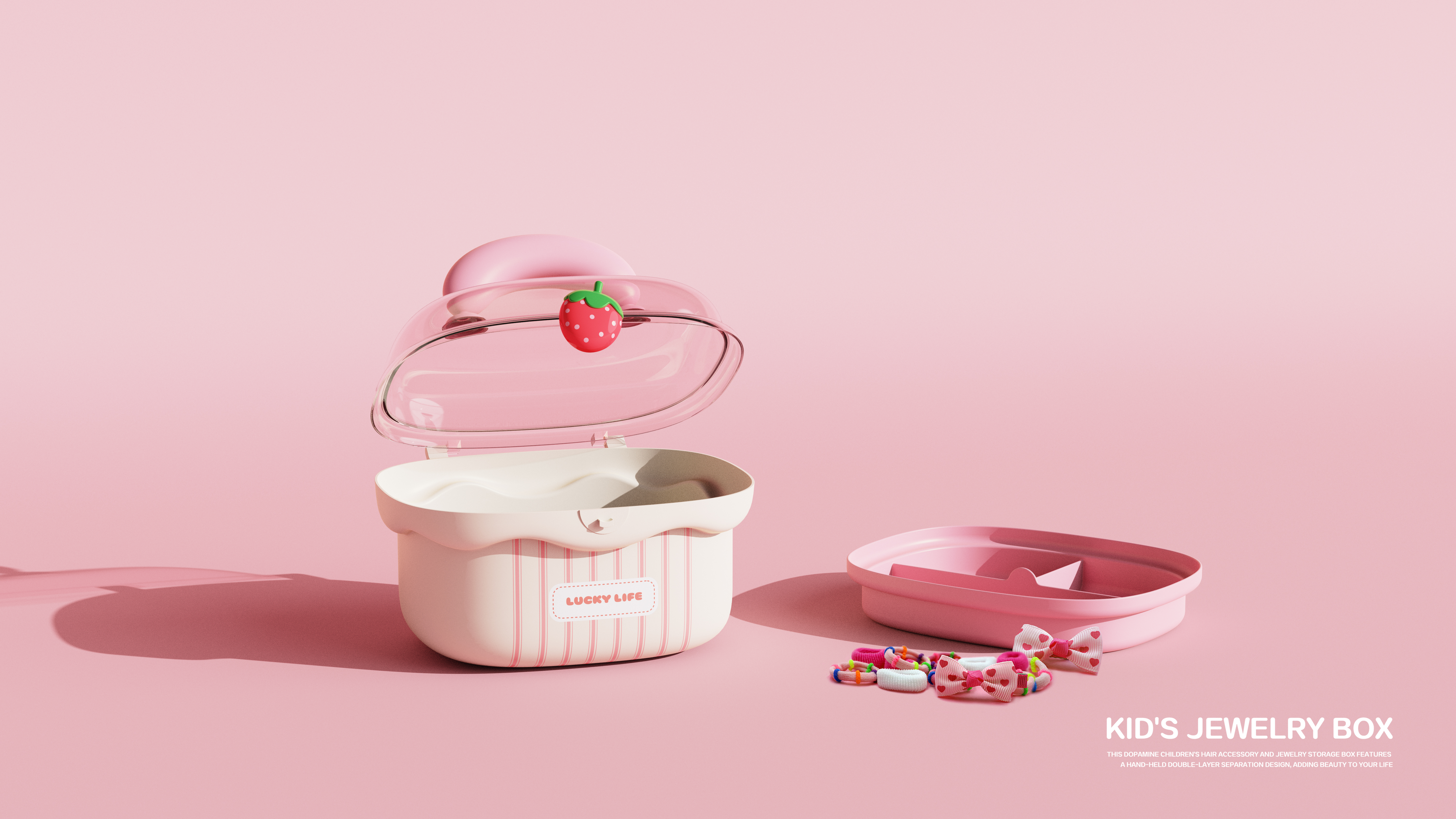 storage box，Receive，Jewelry storage，strawberry，rainbow，My storage box，Daily-use design，