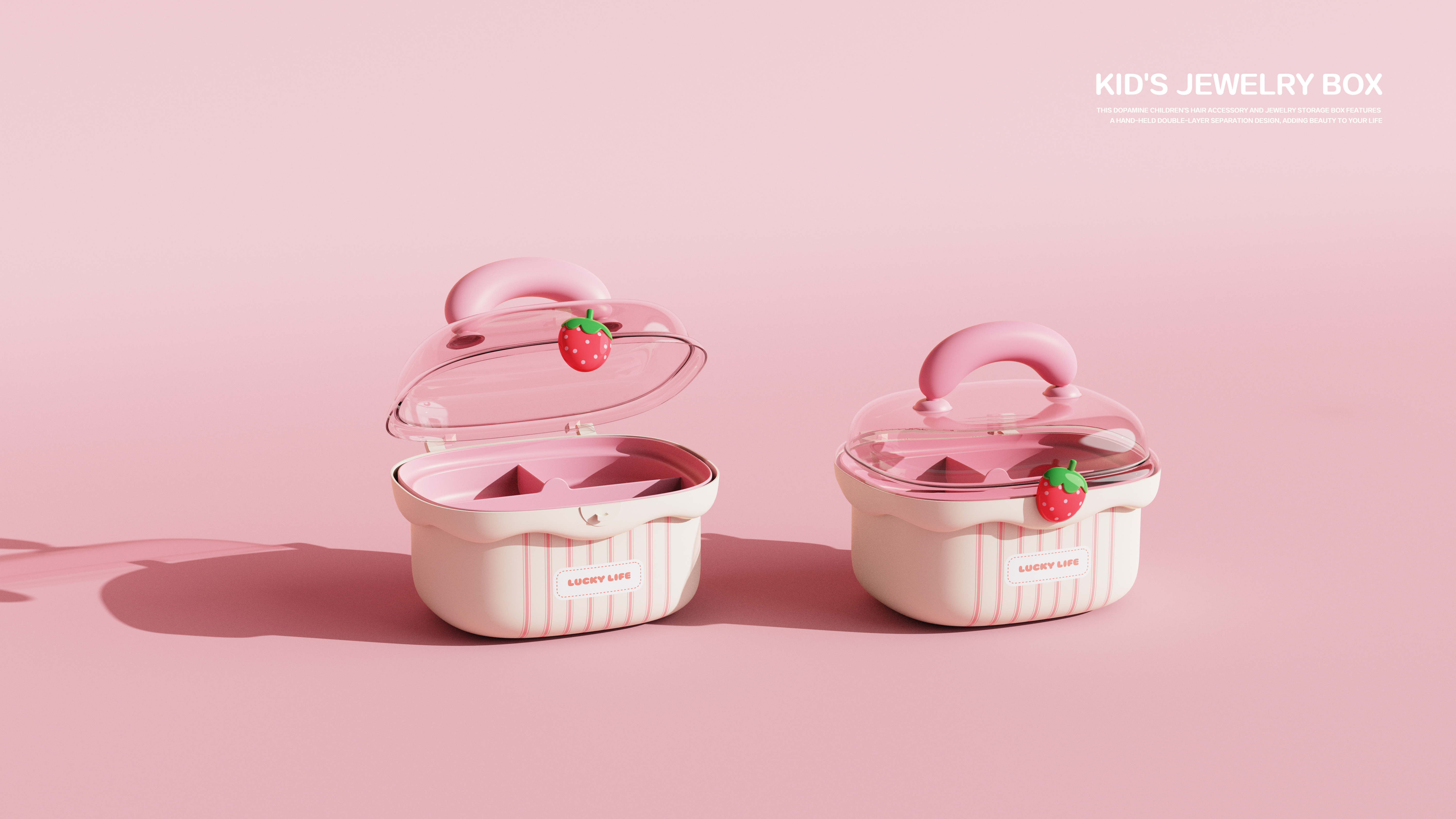 storage box，Receive，Jewelry storage，strawberry，rainbow，My storage box，Daily-use design，