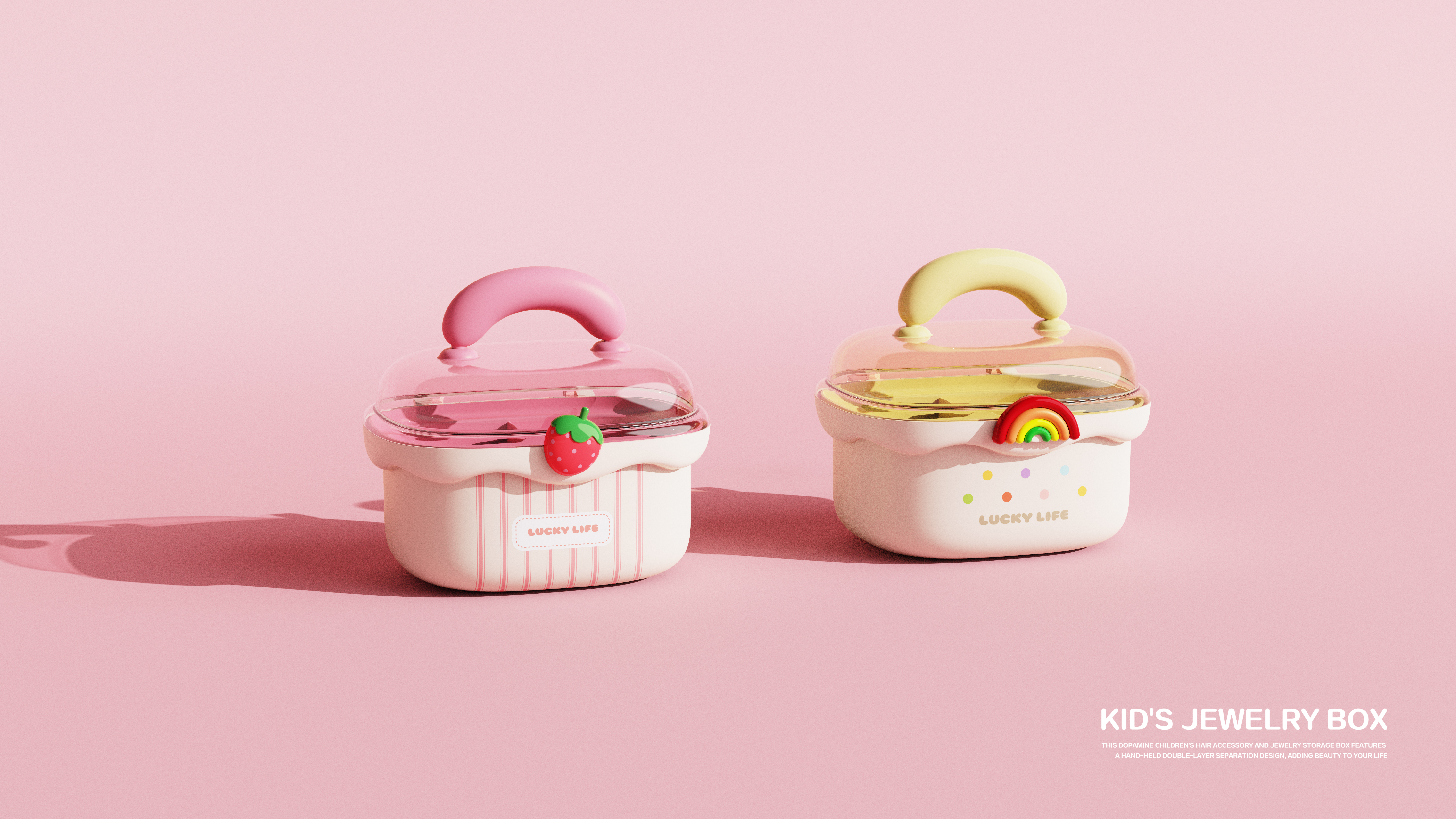 storage box，Receive，Jewelry storage，strawberry，rainbow，My storage box，Daily-use design，