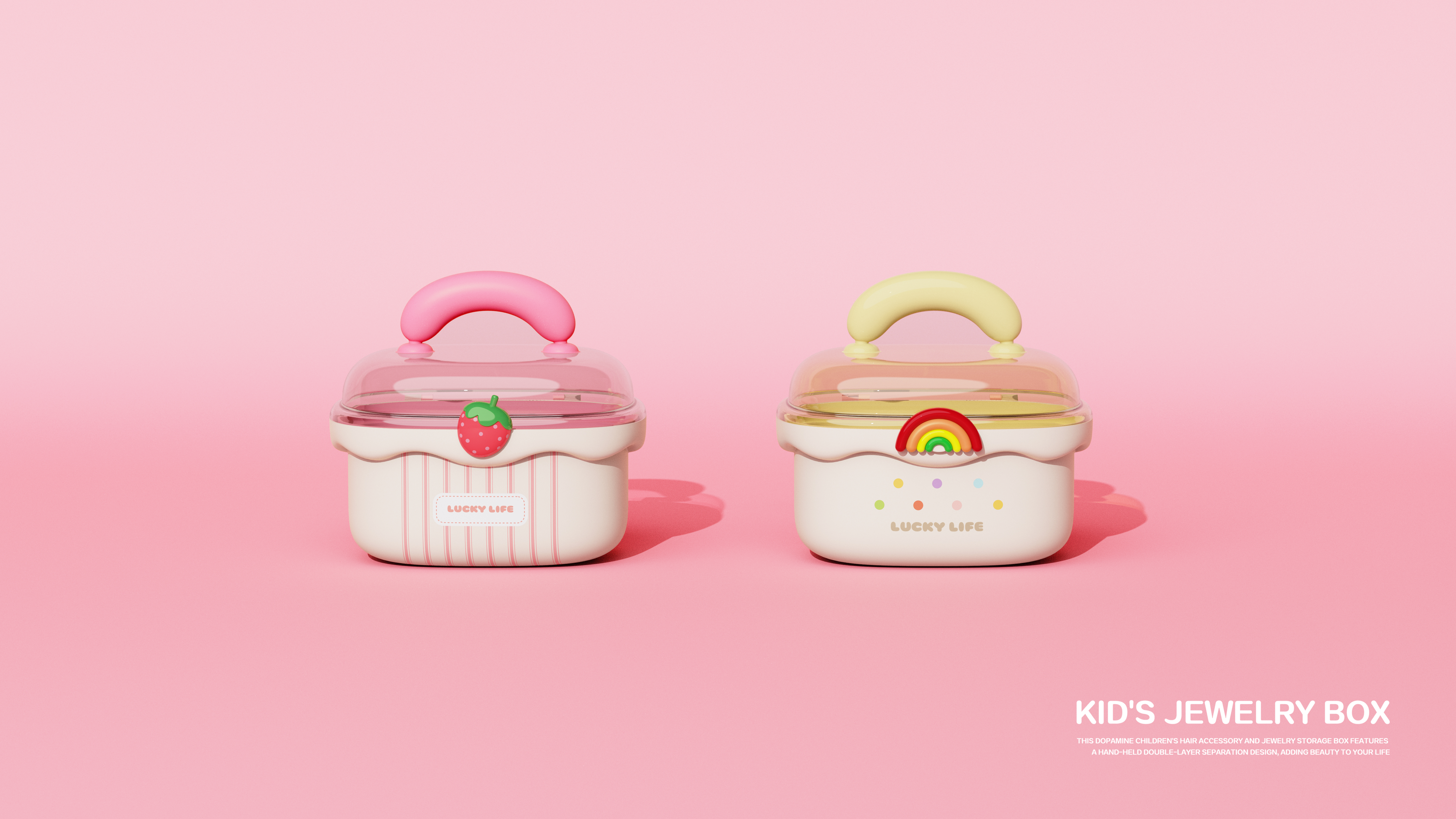 storage box，Receive，Jewelry storage，strawberry，rainbow，My storage box，Daily-use design，