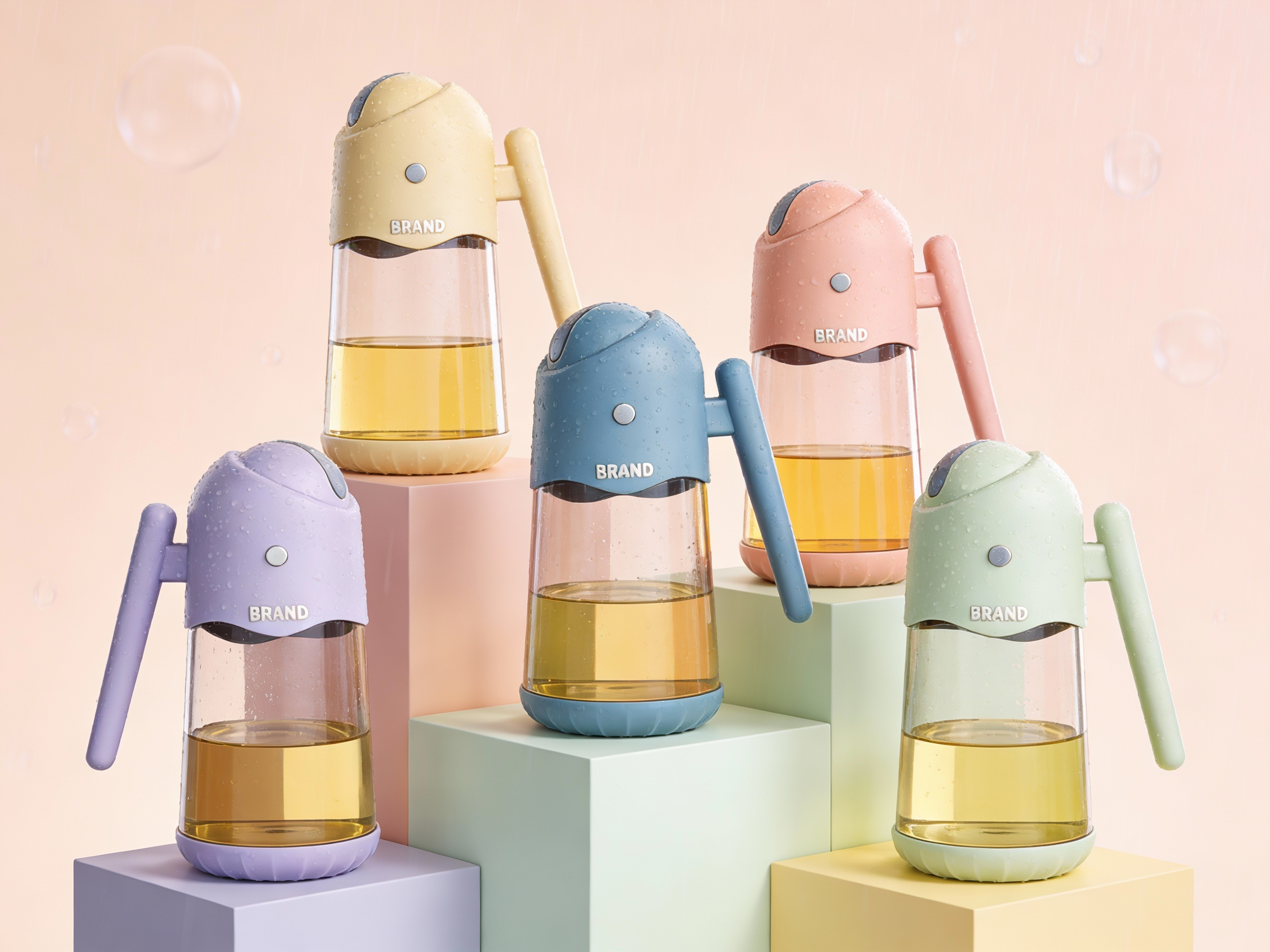 Automatic lid opening oil pot，Design of Spraying and Inverting Integrated Oil Pot，Oil pot design，Cartoon oil jug，Bird Oil Pot，