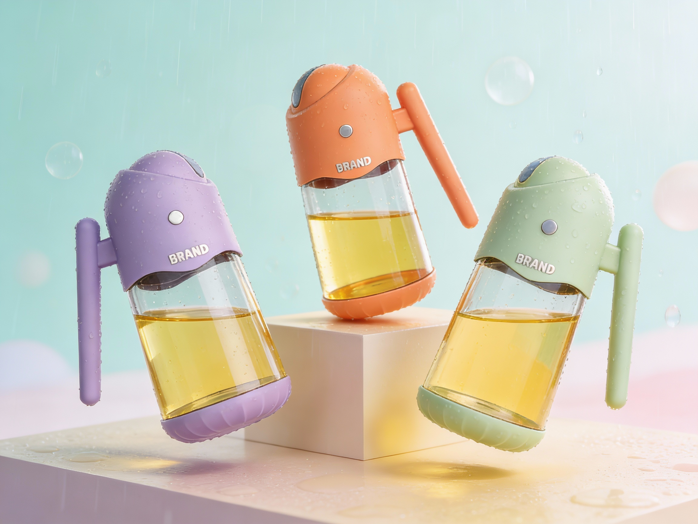 Automatic lid opening oil pot，Design of Spraying and Inverting Integrated Oil Pot，Oil pot design，Cartoon oil jug，Bird Oil Pot，