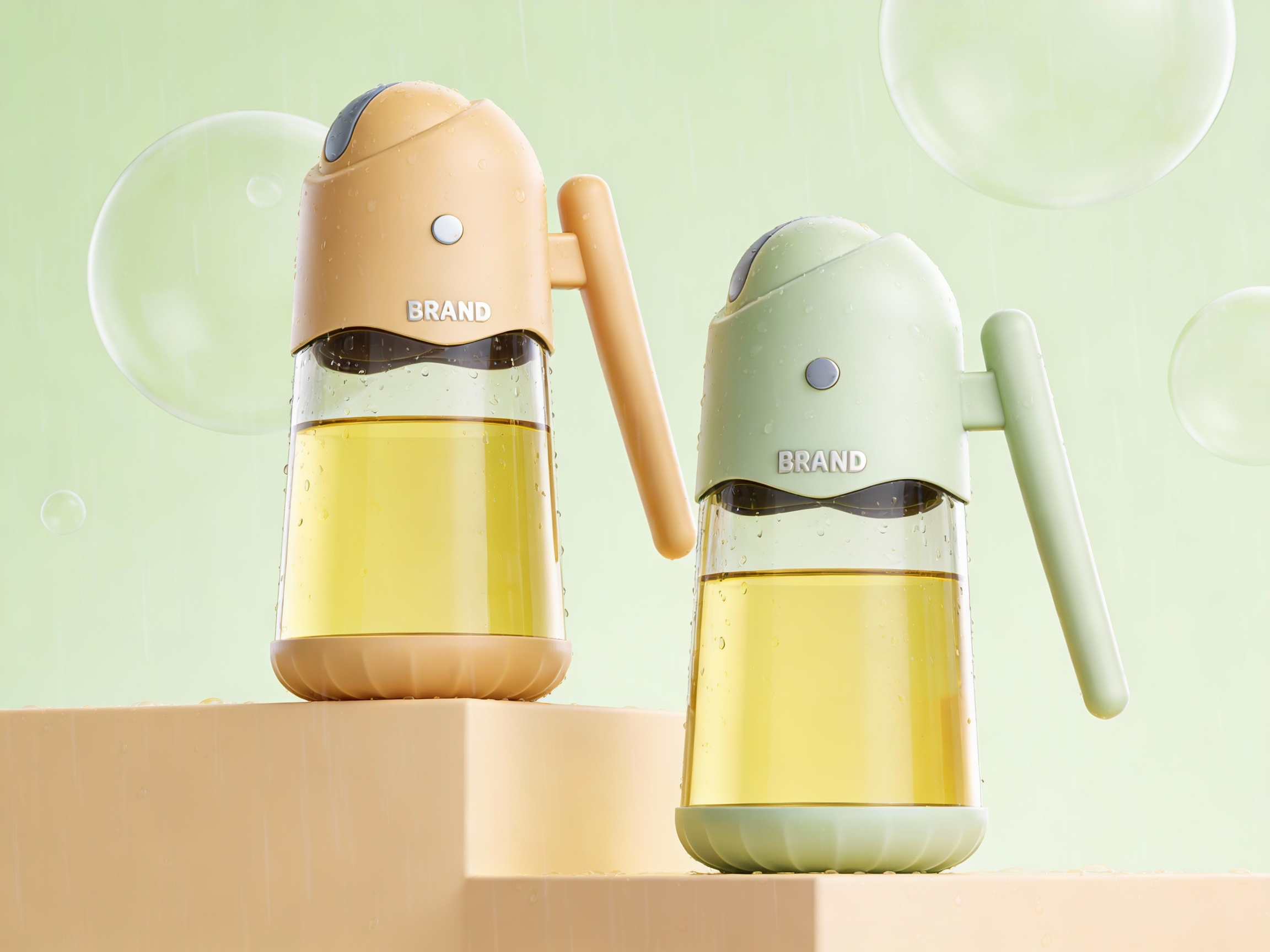 Automatic lid opening oil pot，Design of Spraying and Inverting Integrated Oil Pot，Oil pot design，Cartoon oil jug，Bird Oil Pot，