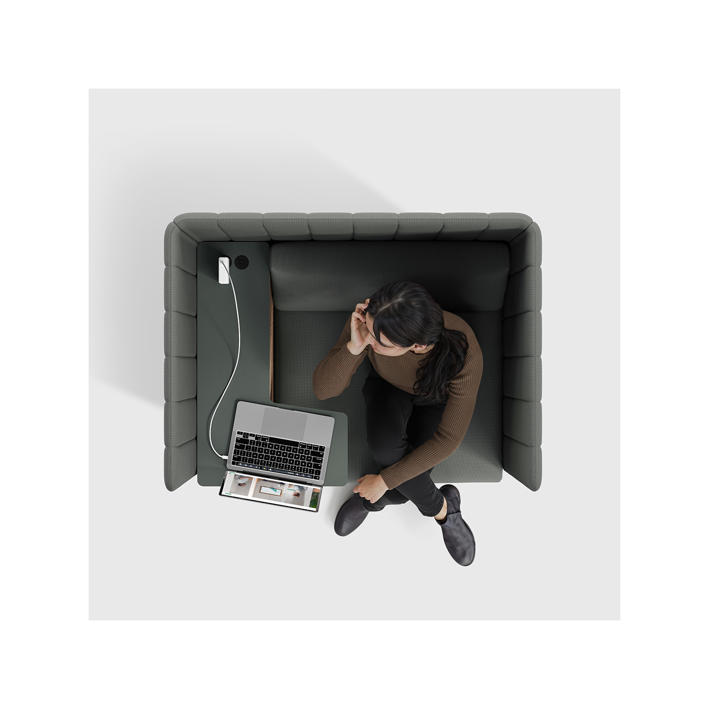 ROOM Acoustic，workplace，Acoustic Sofa，Render Animation，