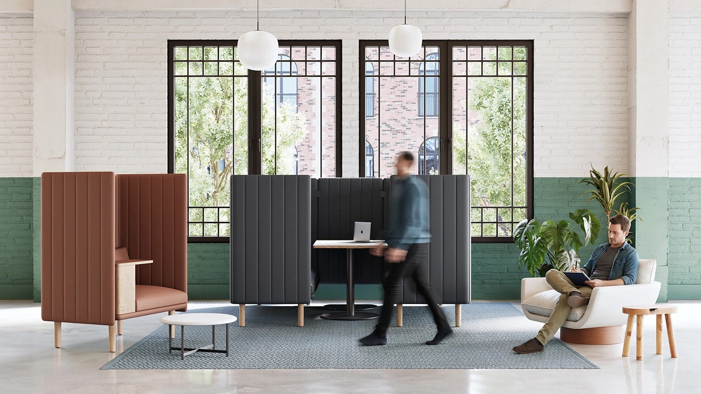 ROOM Acoustic，workplace，Acoustic Sofa，Render Animation，