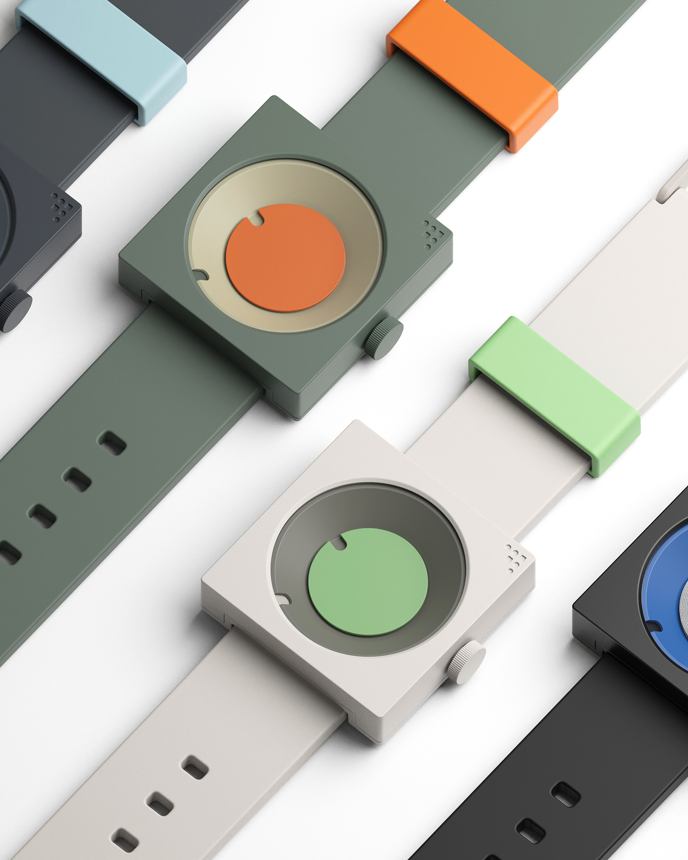 FC30，Retro bright color，Sculpture clock，Table clock，30 ° truncated cone，