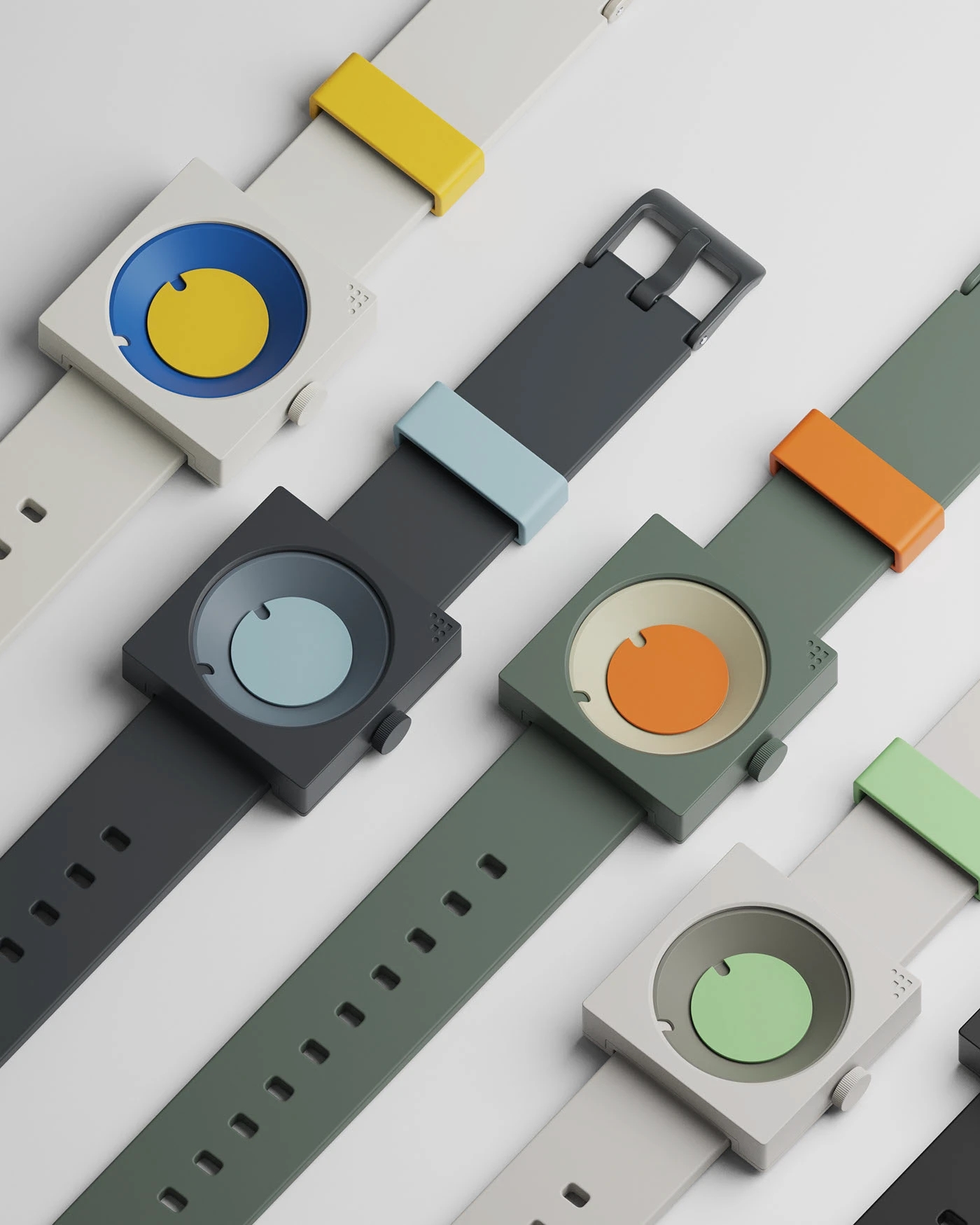 FC30，Retro bright color，Sculpture clock，Table clock，30 ° truncated cone，