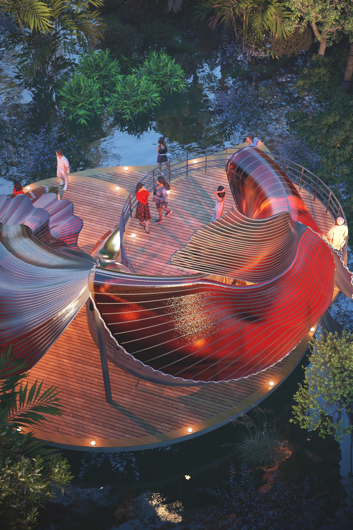 Wetland Park，Rest place，zebra fish，natural ecology，