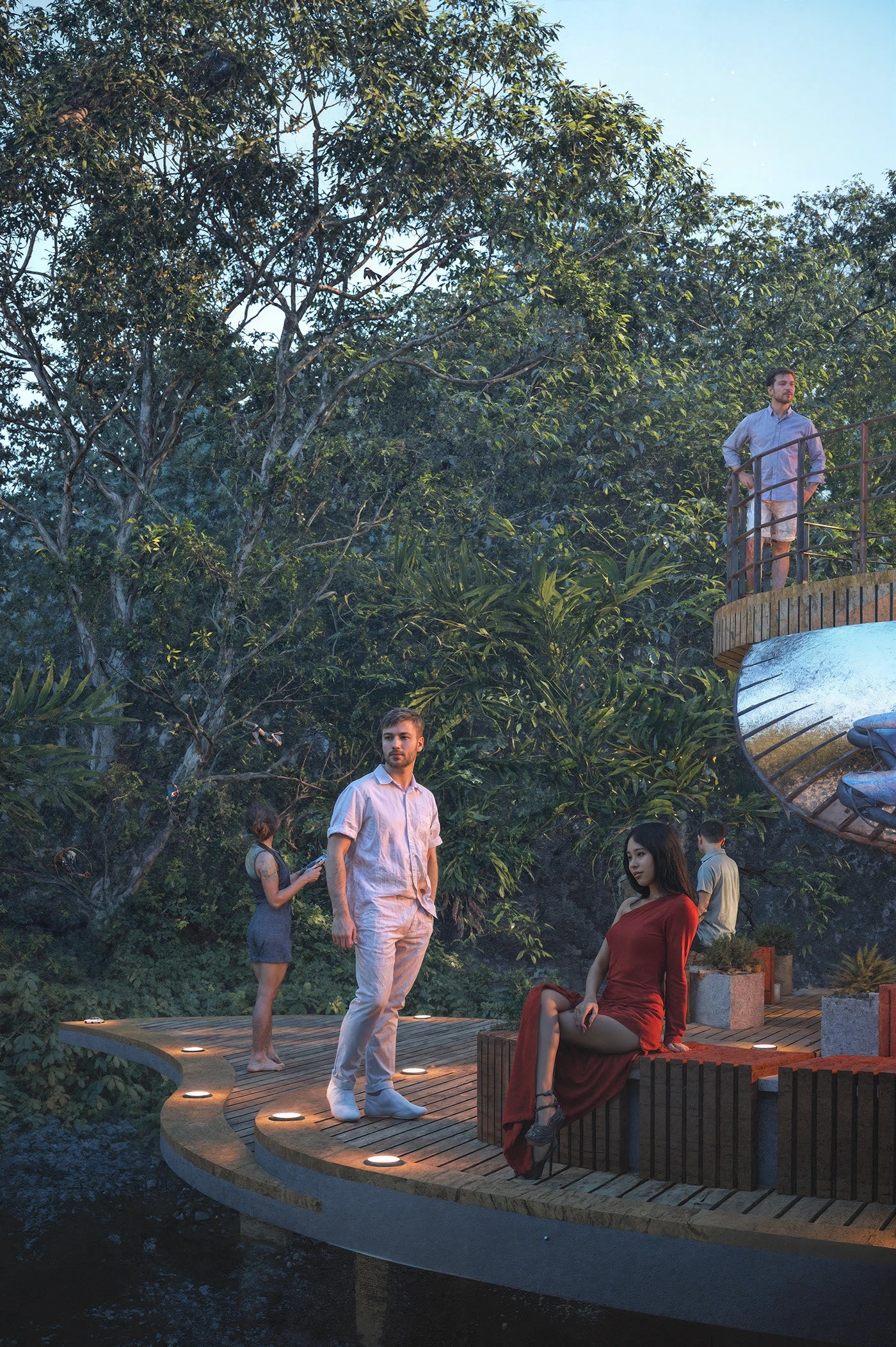 Wetland Park，Rest place，zebra fish，natural ecology，