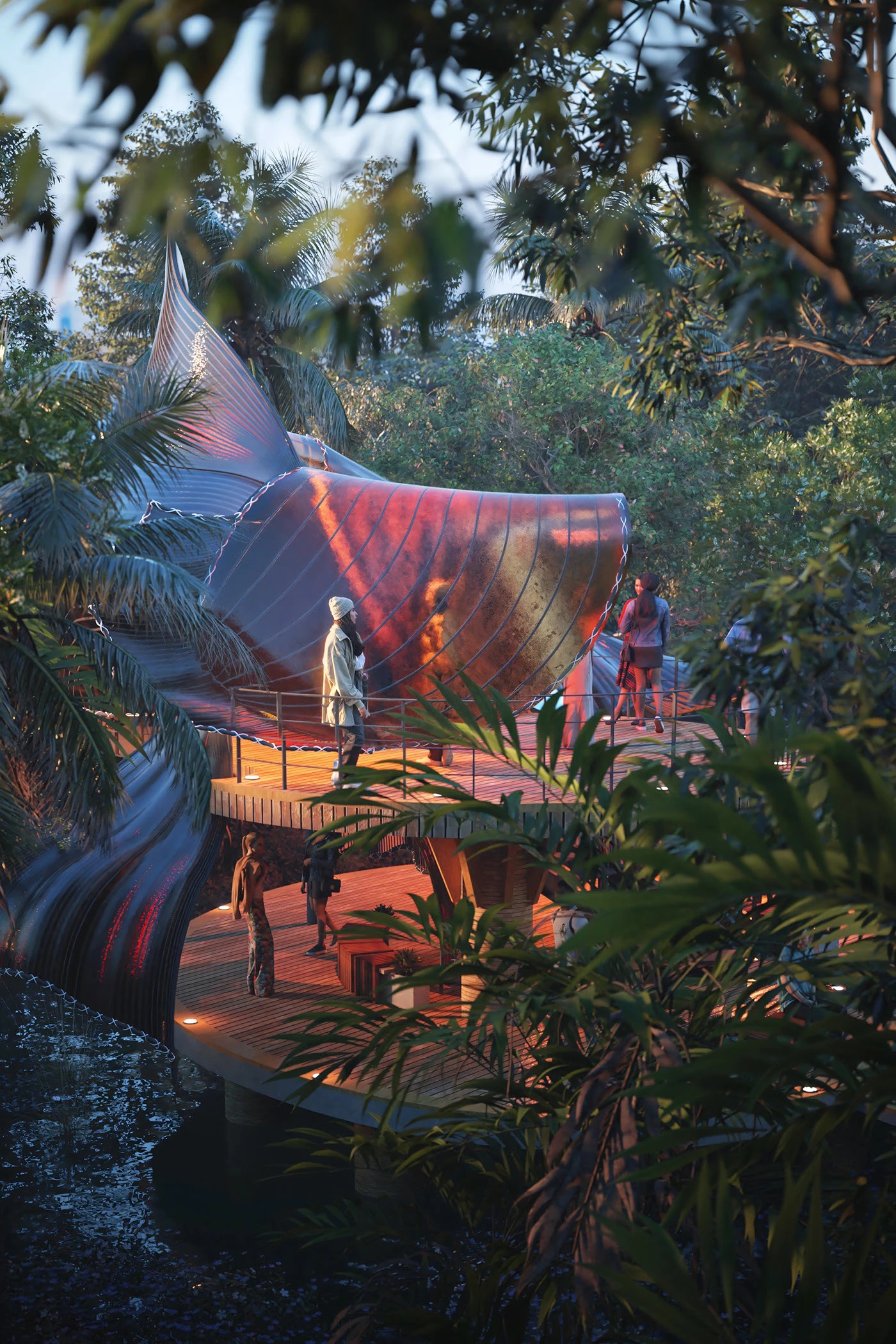 Wetland Park，Rest place，zebra fish，natural ecology，