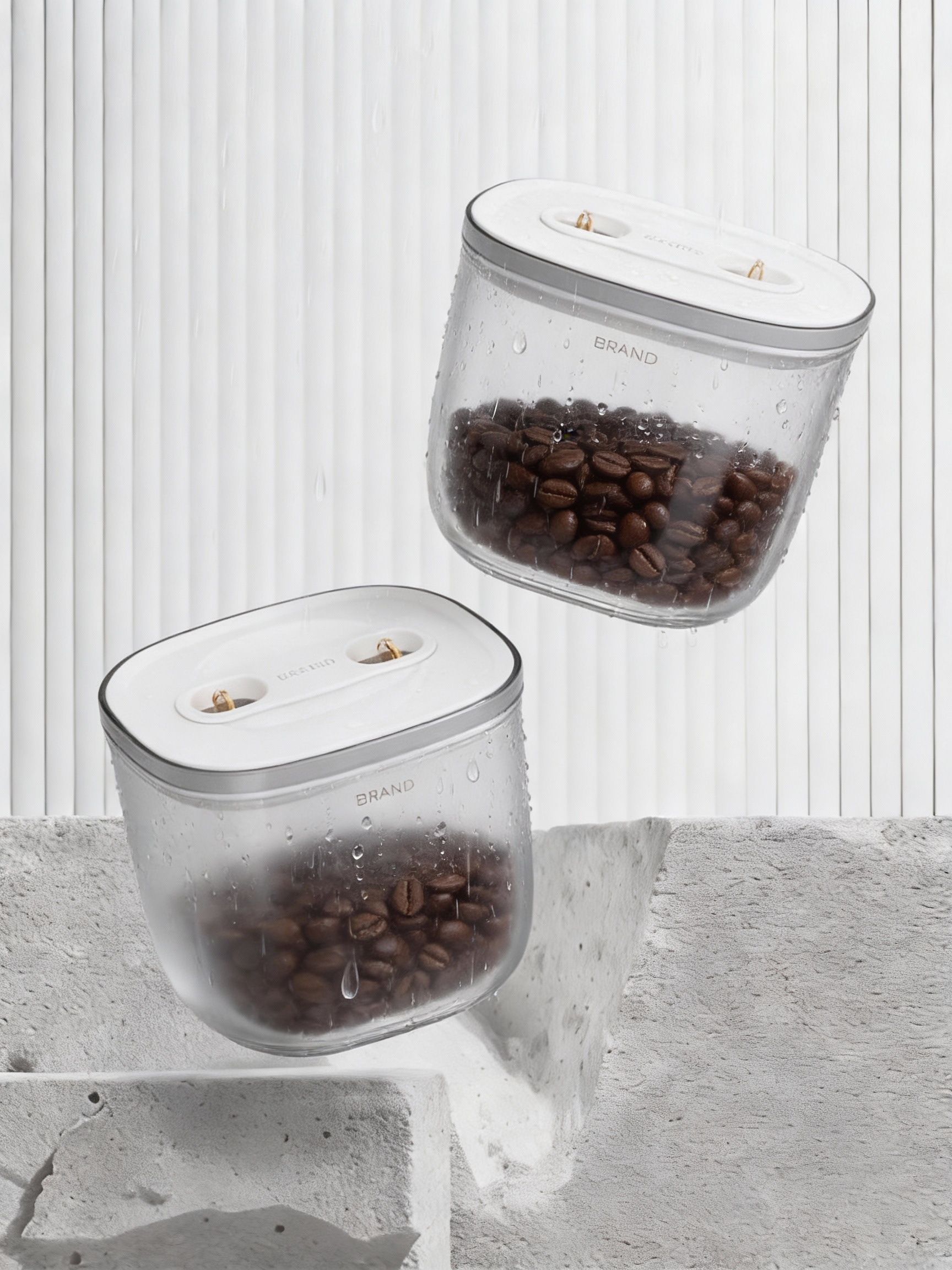 Oil pot design，Spray the integrated oil pot，Light Luxury Style Kitchen Item Design，Design of sealing tank，coffee can design，Vacuum coffee cans，