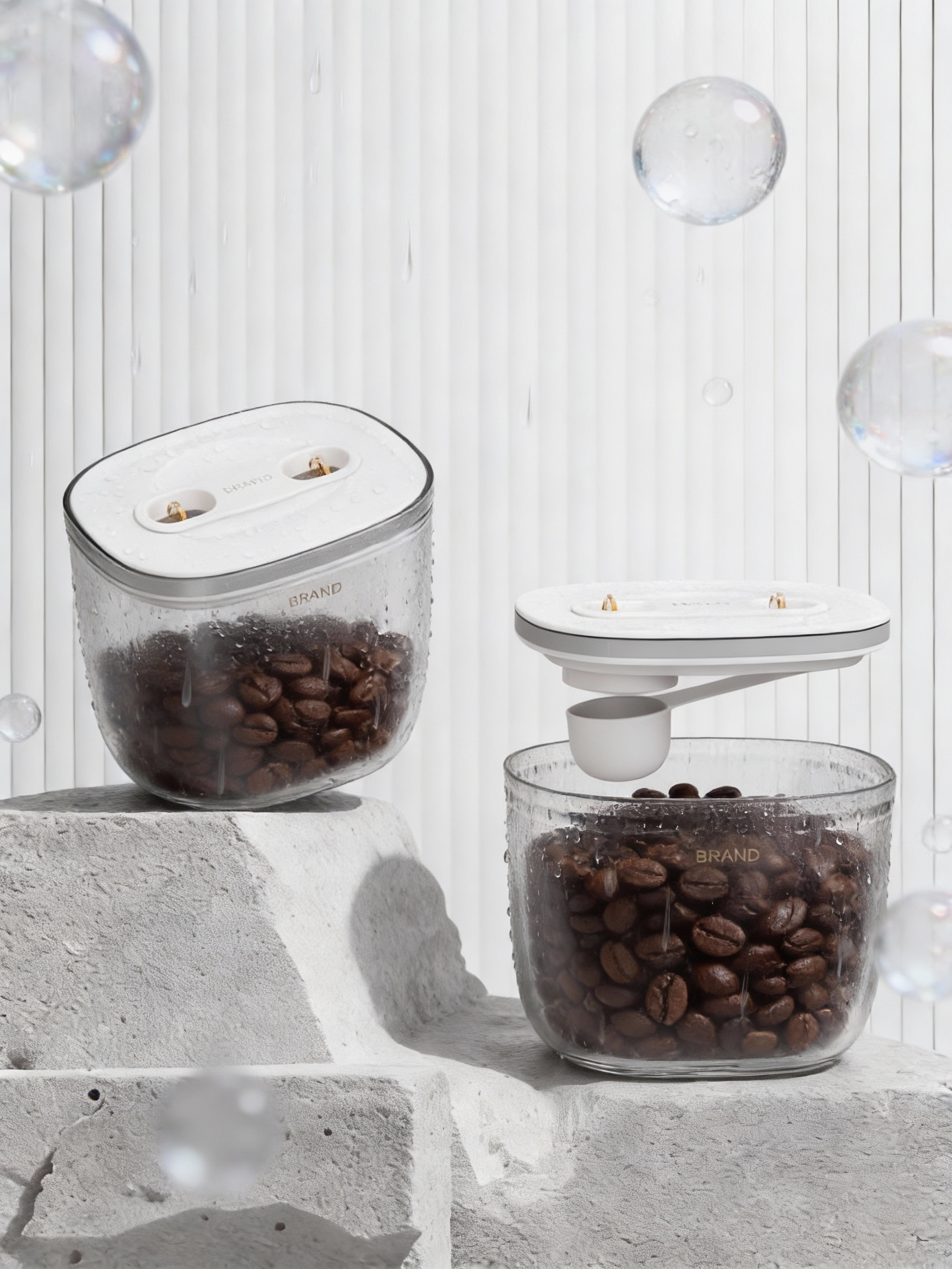 Oil pot design，Spray the integrated oil pot，Light Luxury Style Kitchen Item Design，Design of sealing tank，coffee can design，Vacuum coffee cans，