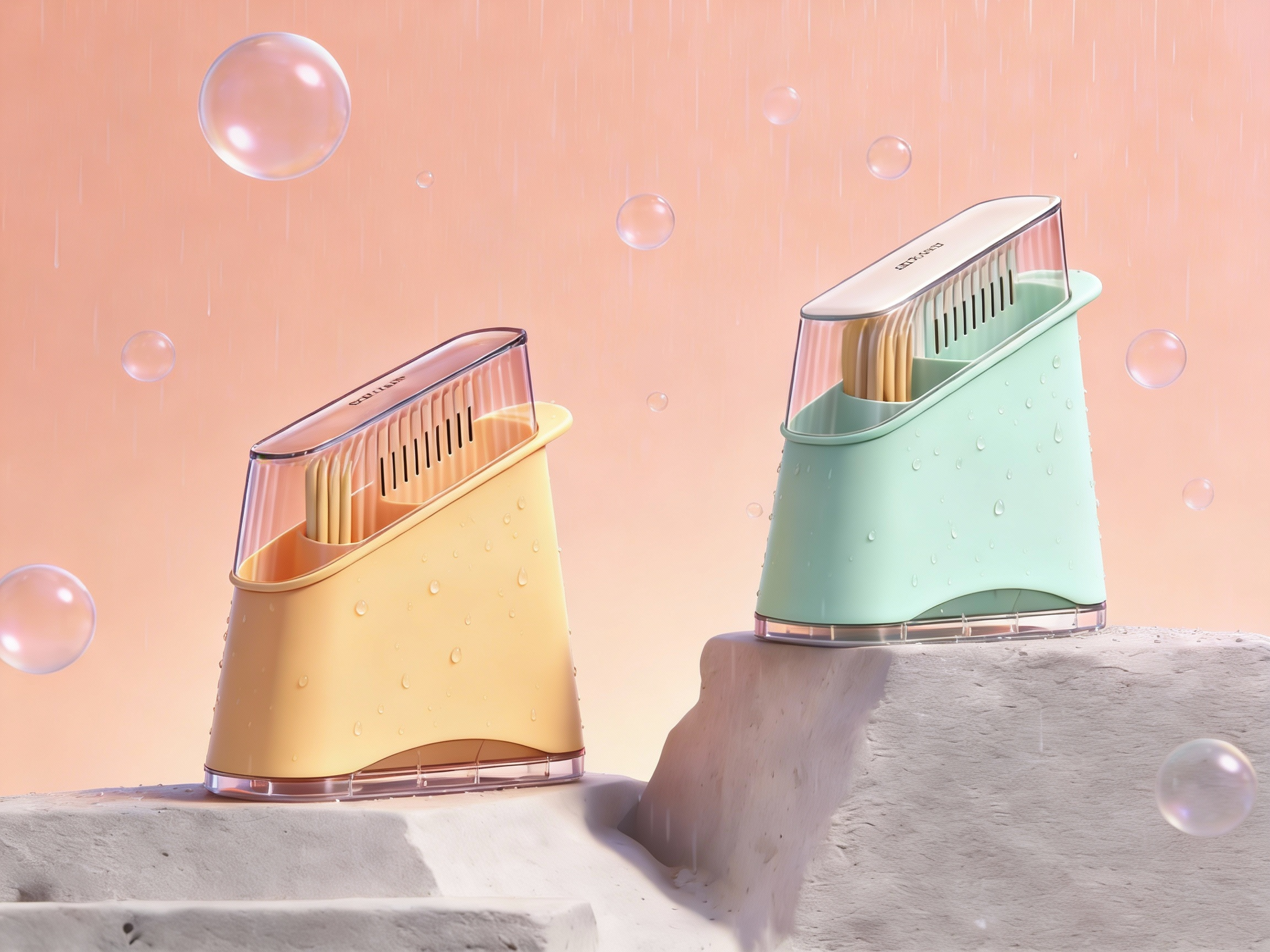 Macarone color system，Chopsticks Bucket，Drain basket，Kitchen Tableware Storage Box，