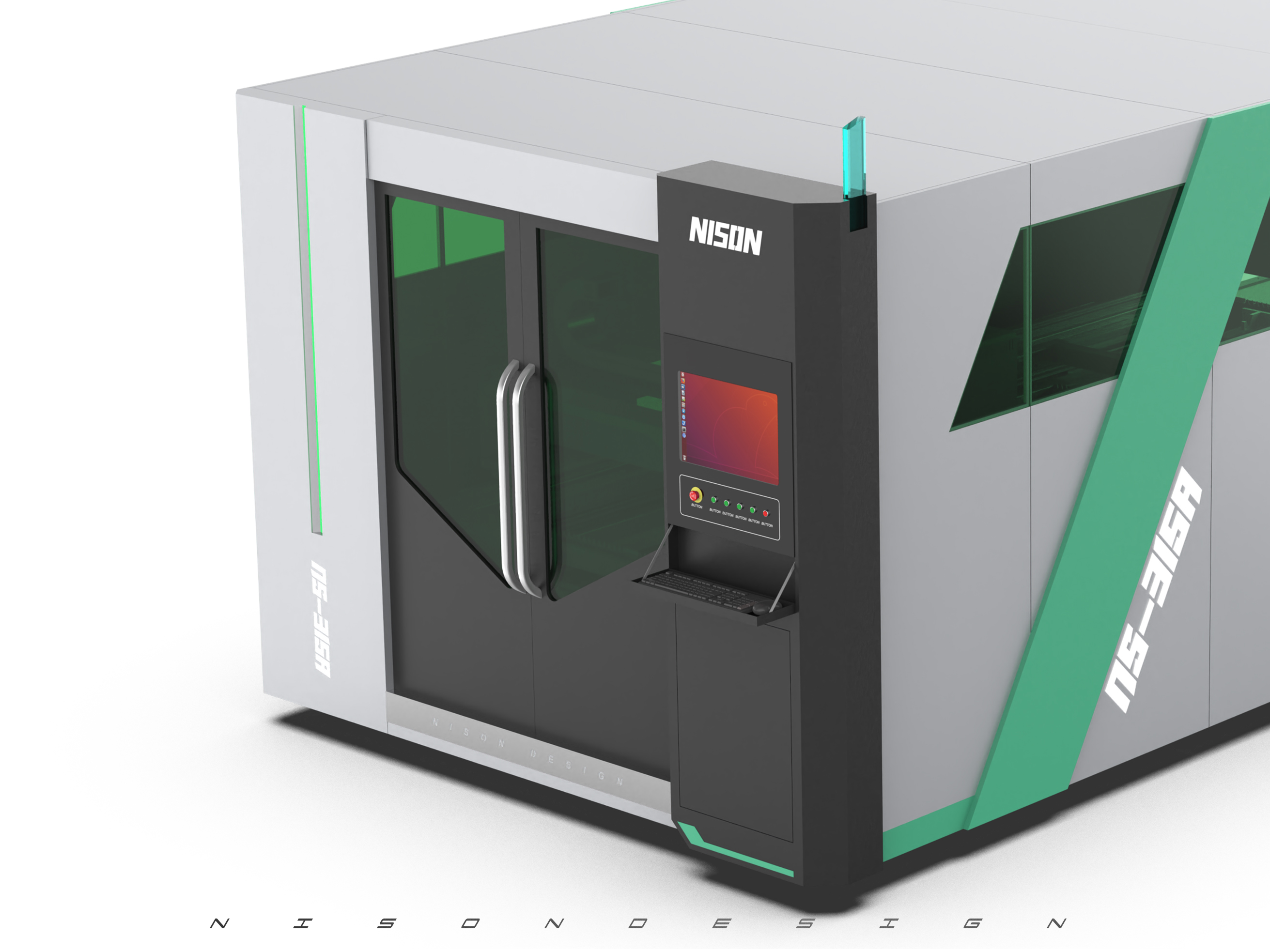 Laser cutting machine，Sheet metal design，industrial design，Equipment and instruments，