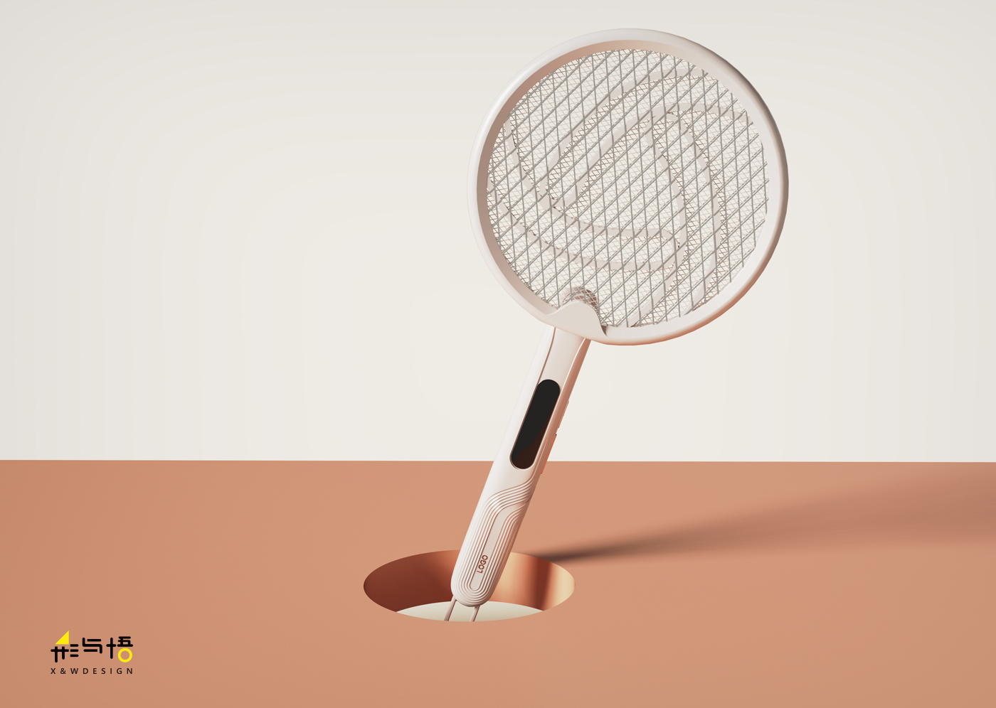 Electric mosquito swatter, appearance design, small household appliances, silver children, original design，