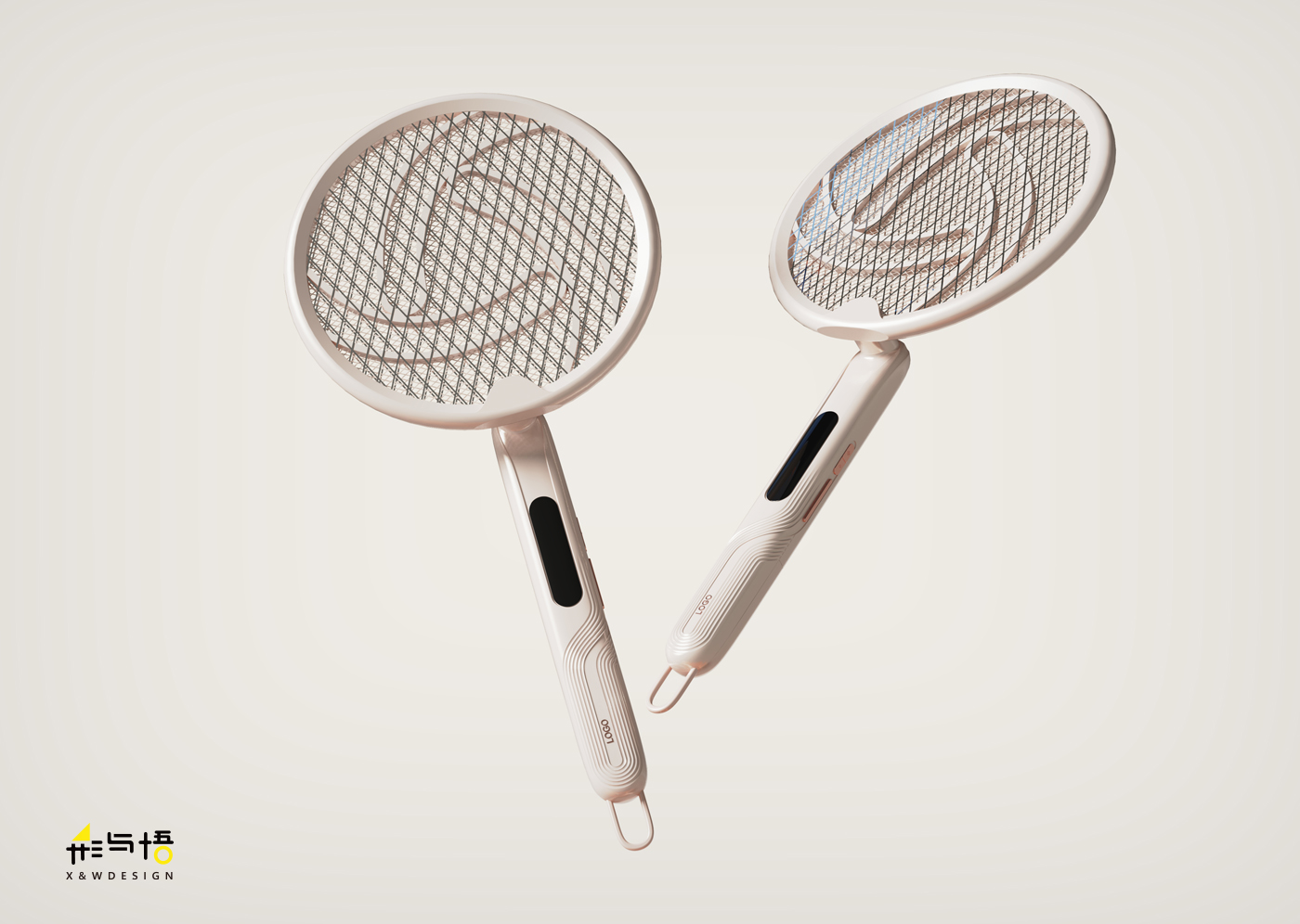 Electric mosquito swatter, appearance design, small household appliances, silver children, original design，